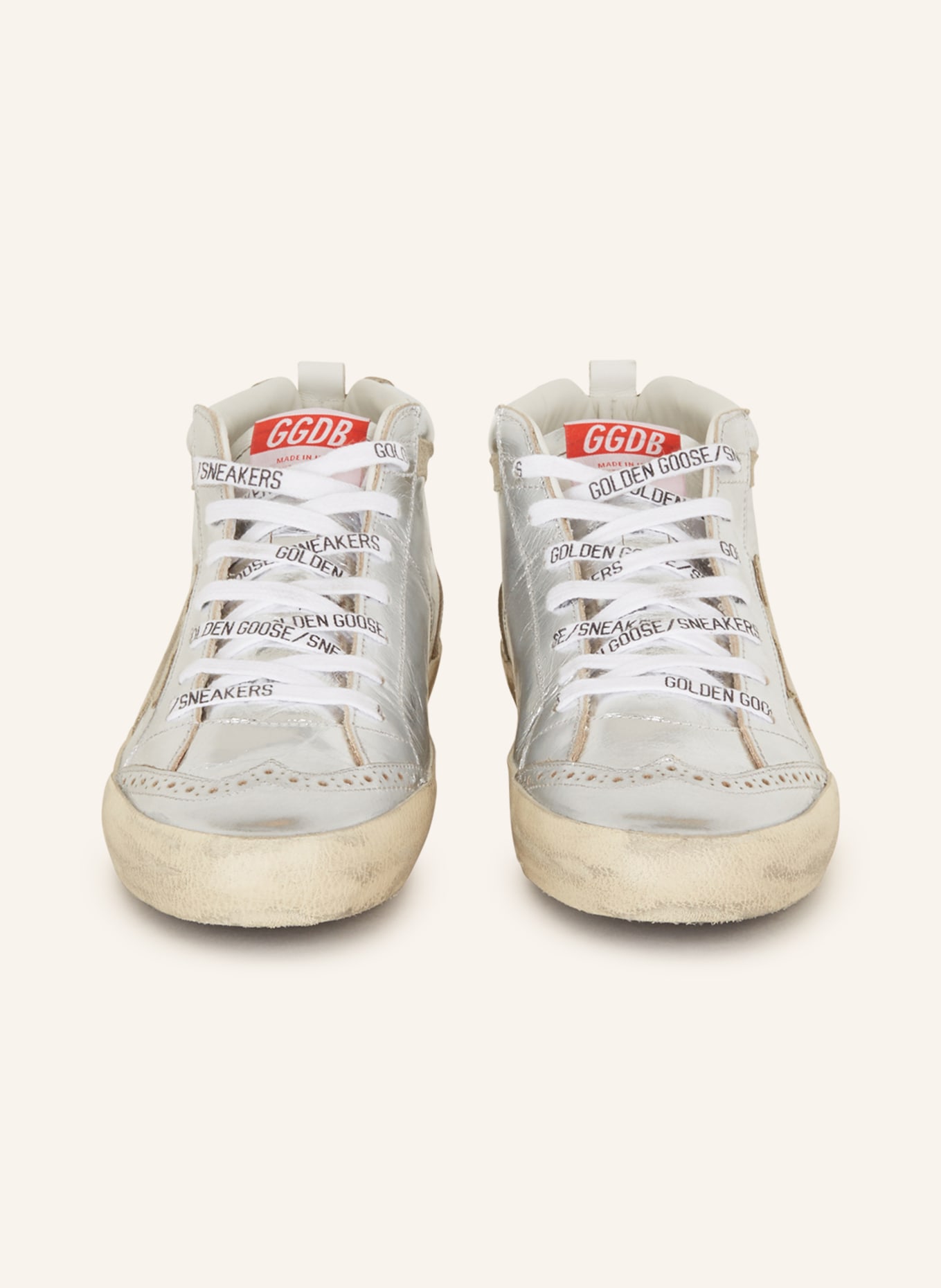 GOLDEN GOOSE Sneakers MID STAR, Color: SILVER/ TAUPE (Image 3)