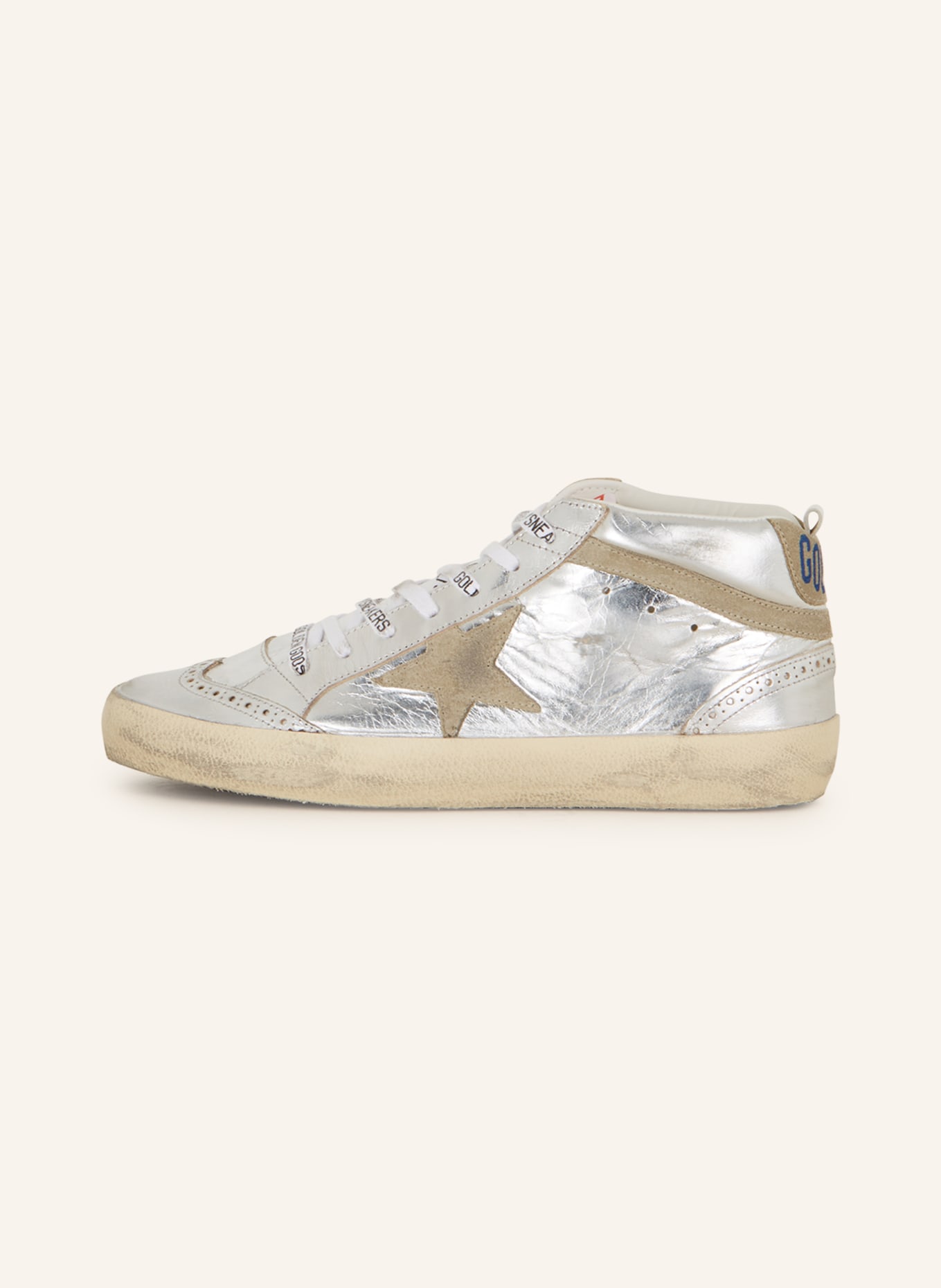 GOLDEN GOOSE Sneakers MID STAR, Color: SILVER/ TAUPE (Image 4)