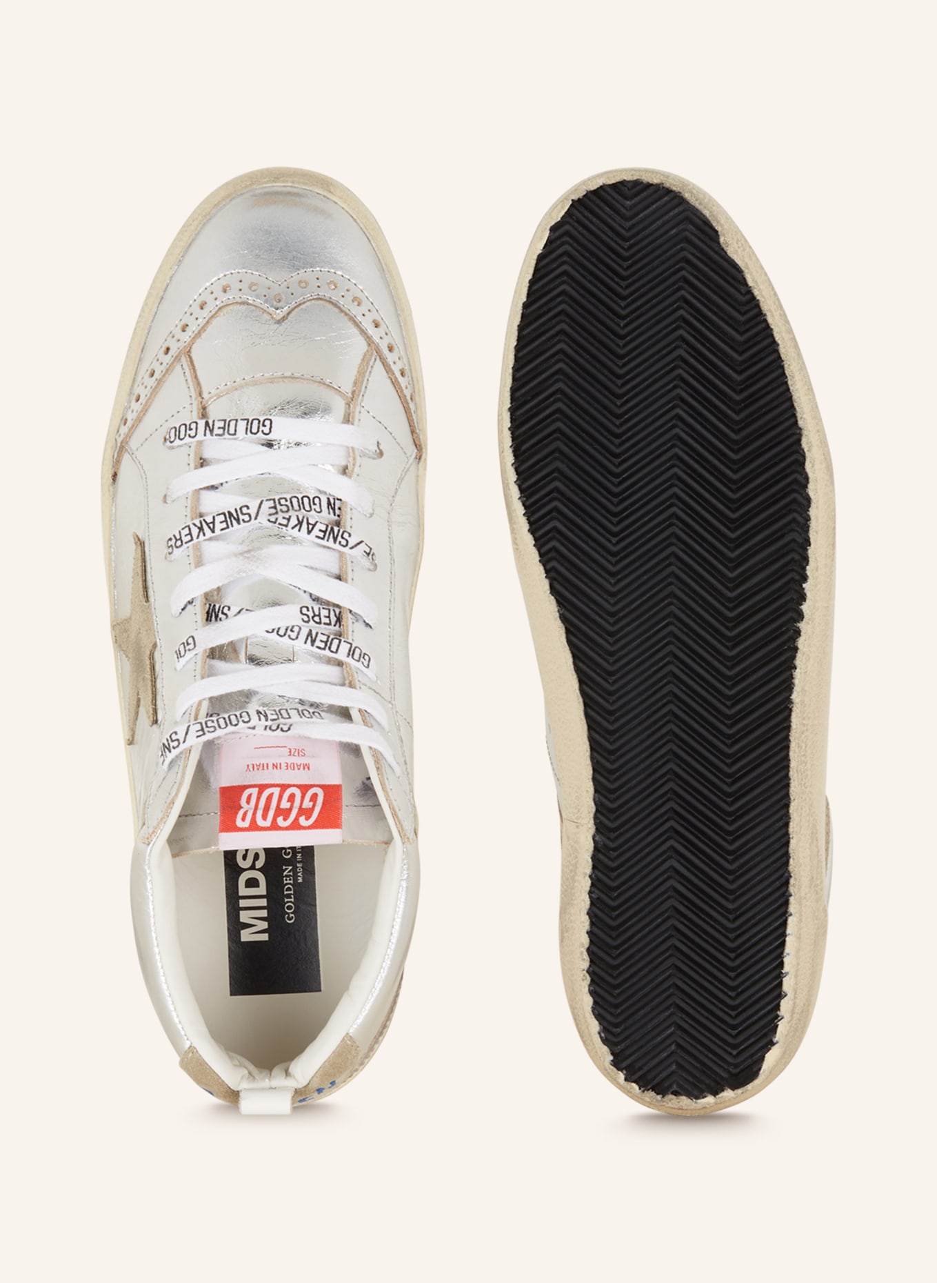 GOLDEN GOOSE Sneakers MID STAR, Color: SILVER/ TAUPE (Image 5)