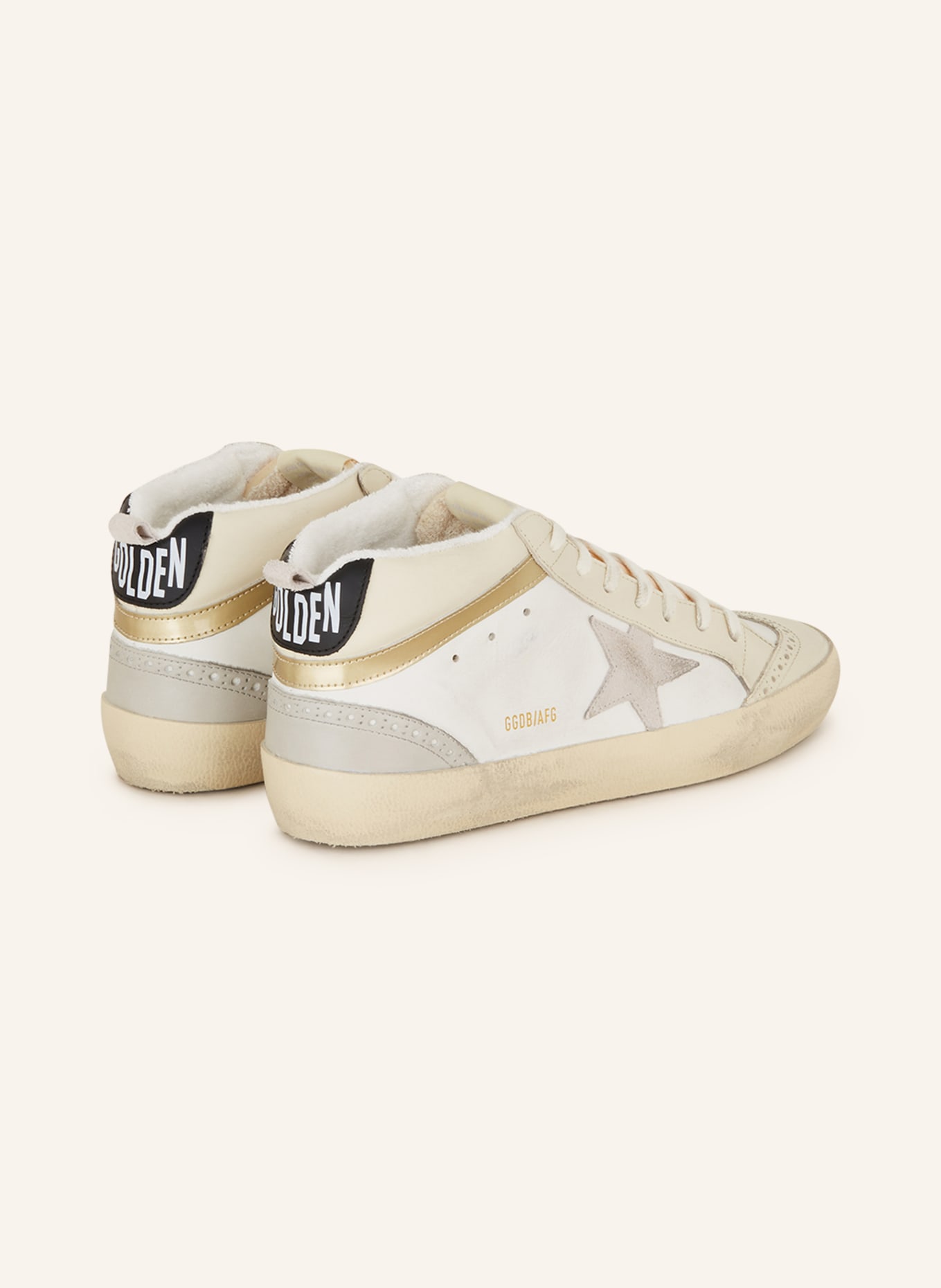GOLDEN GOOSE Sneakers MID STAR, Color: WHITE/ GRAY/ CREAM (Image 2)