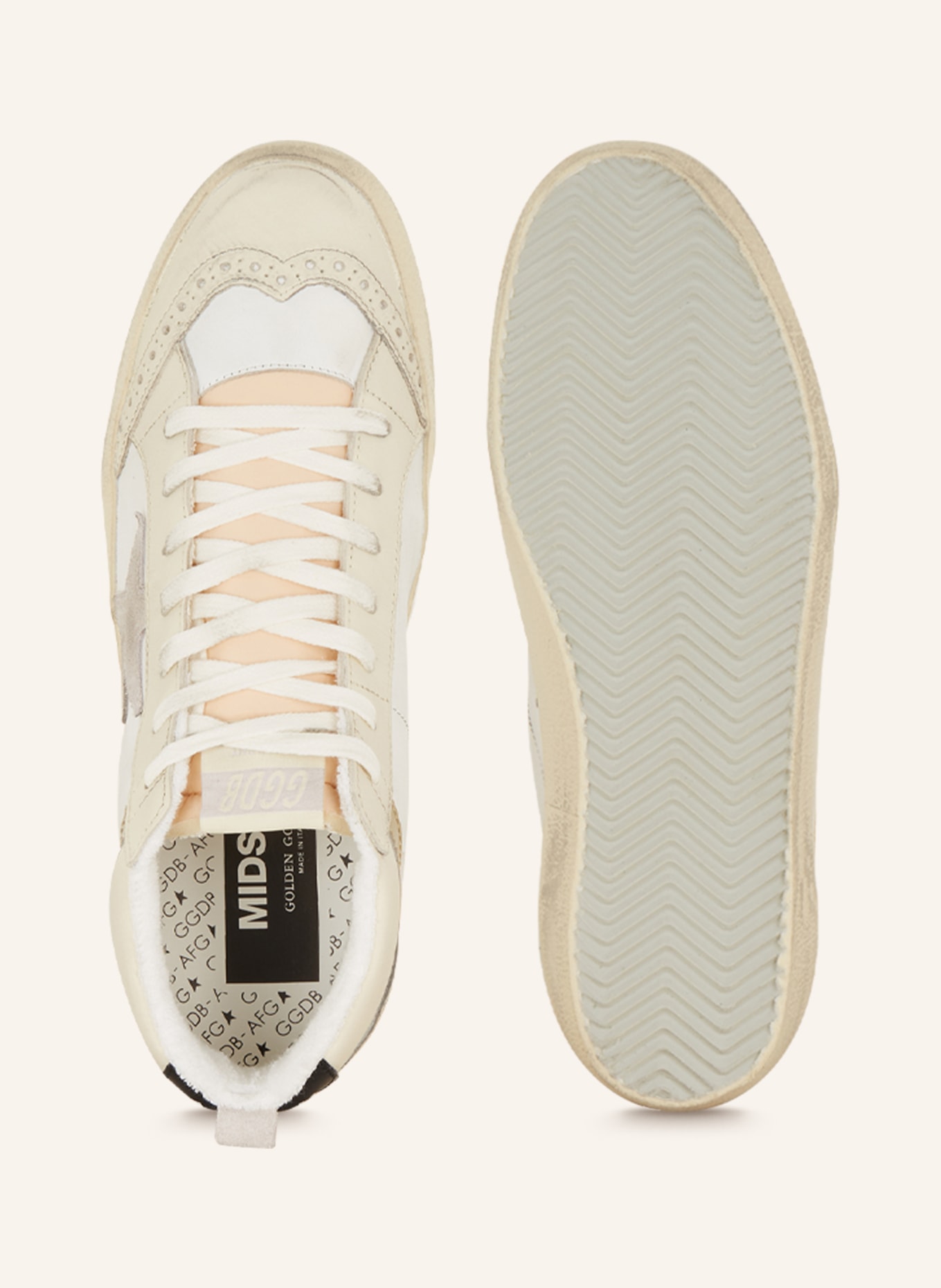 GOLDEN GOOSE Sneakers MID STAR, Color: WHITE/ GRAY/ CREAM (Image 5)