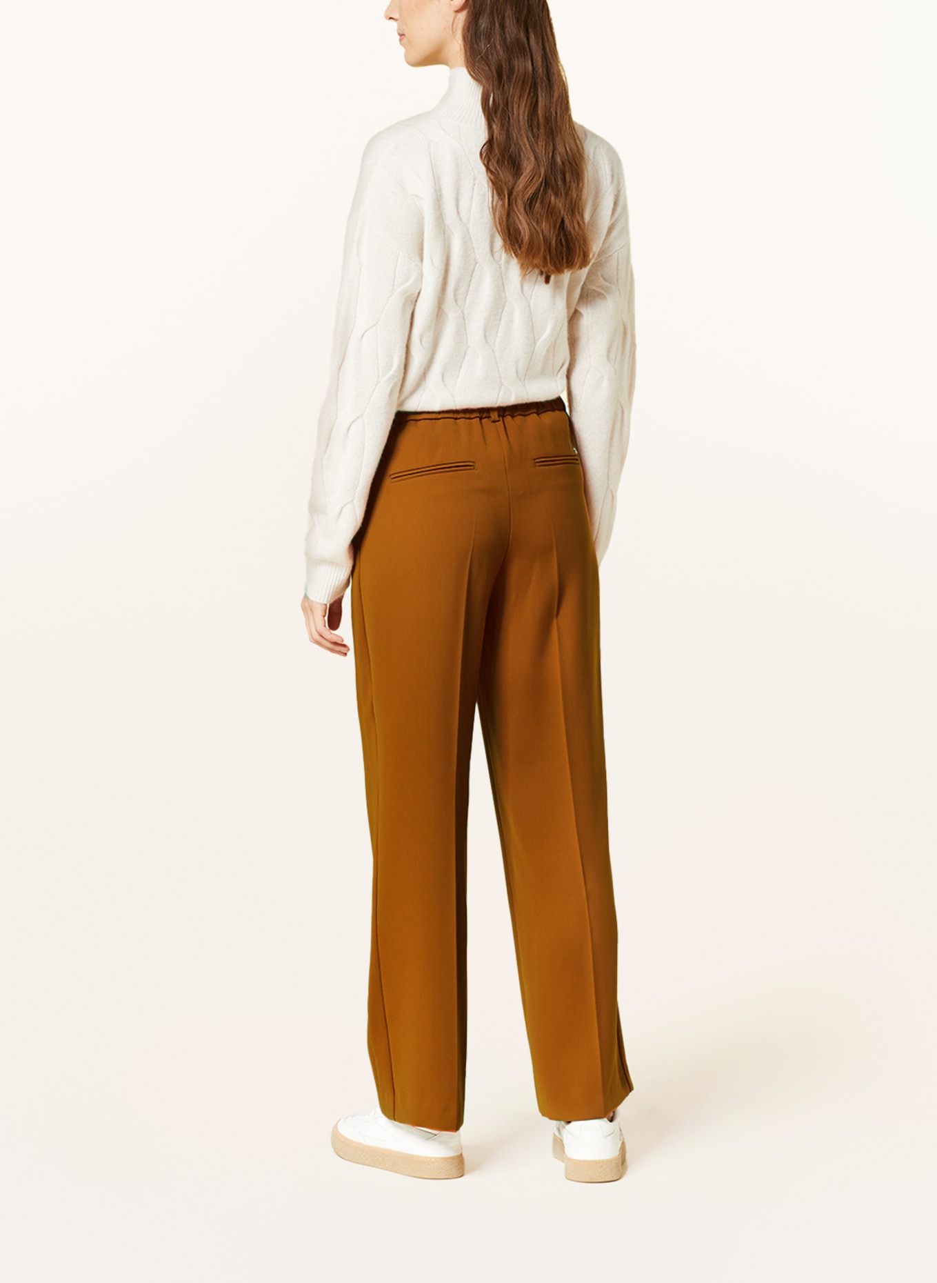 MOS MOSH Wide leg trousers MMBAI LEIA, Color: DARK ORANGE (Image 3)