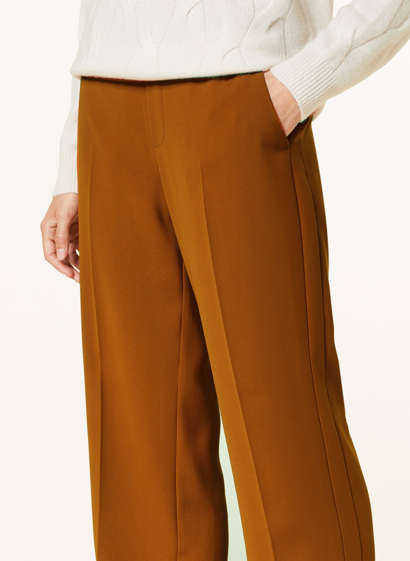 MOS MOSH Wide leg trousers MMBAI LEIA, Color: DARK ORANGE (Image 5)