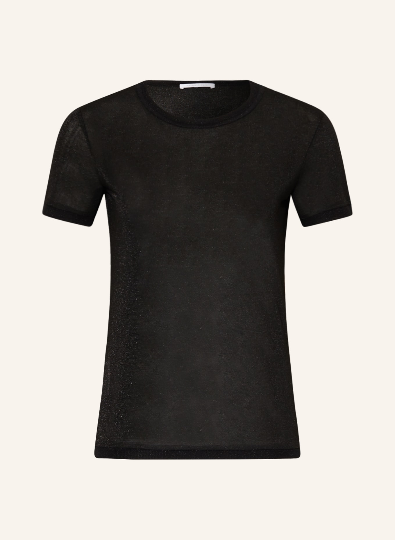 PATRIZIA PEPE Knit shirt with glitter thread, Color: BLACK (Image 1)