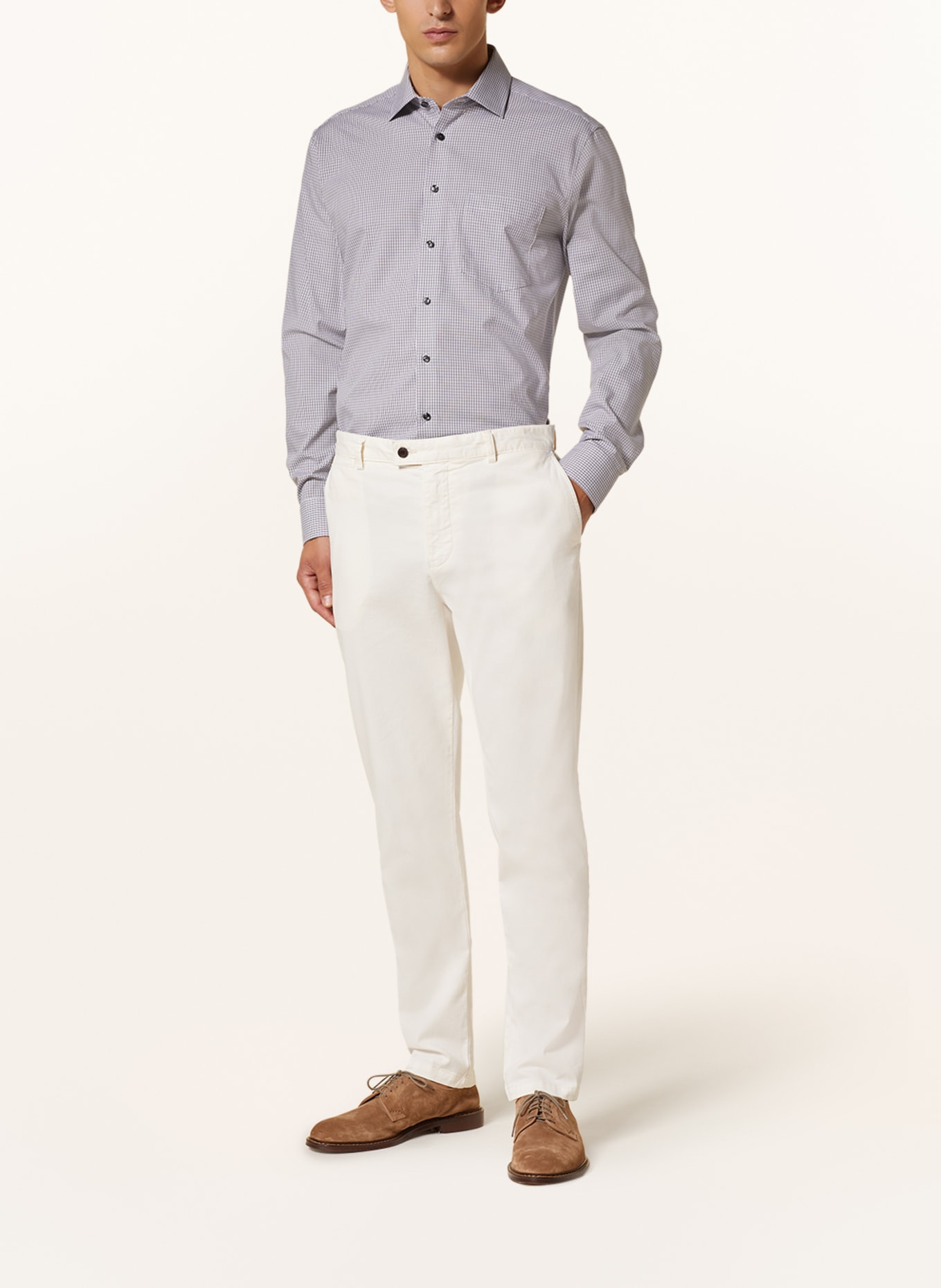 seidensticker Shirt regular fit, Color: GRAY/ WHITE (Image 2)