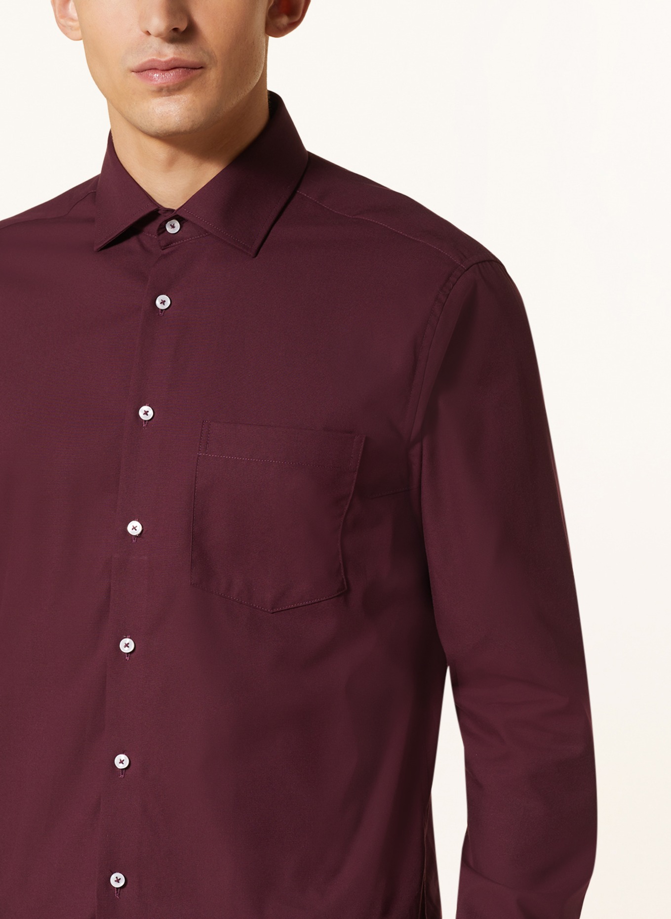 seidensticker Shirt regular fit, Color: DARK RED (Image 4)