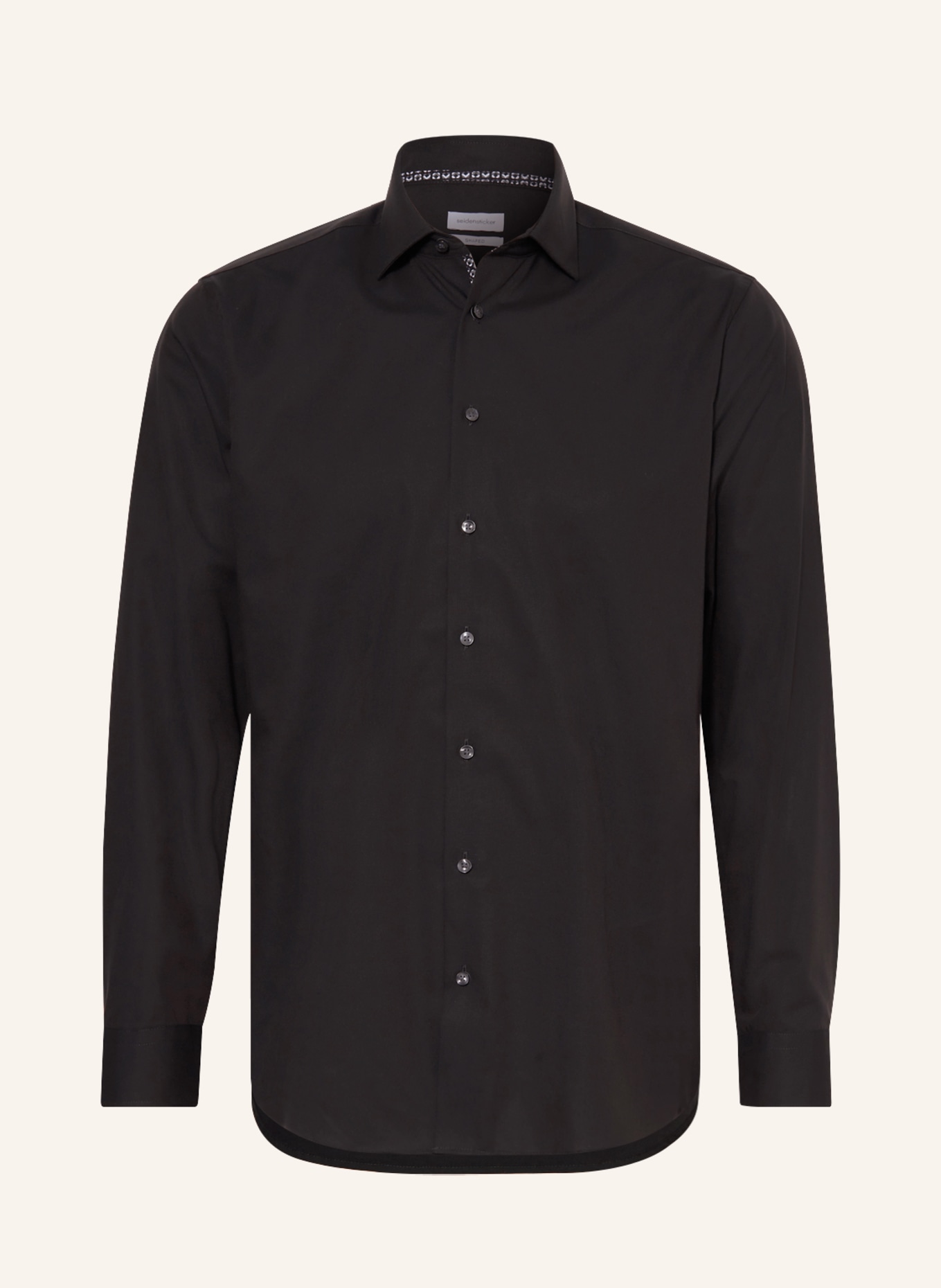 seidensticker Shirt shaped fit, Color: BLACK (Image 1)