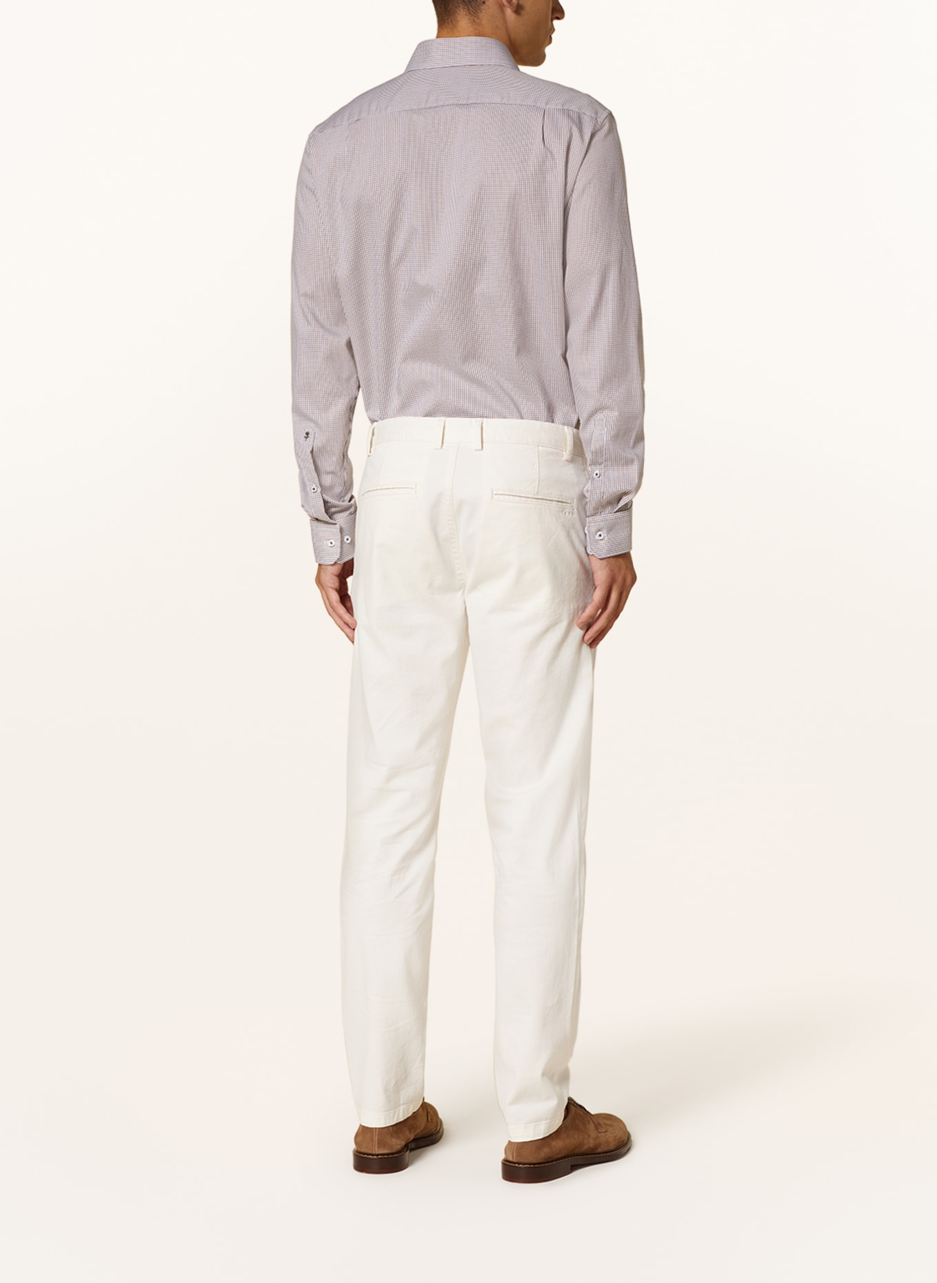 seidensticker Shirt regular fit, Color: BEIGE/ WHITE/ DARK BLUE (Image 3)