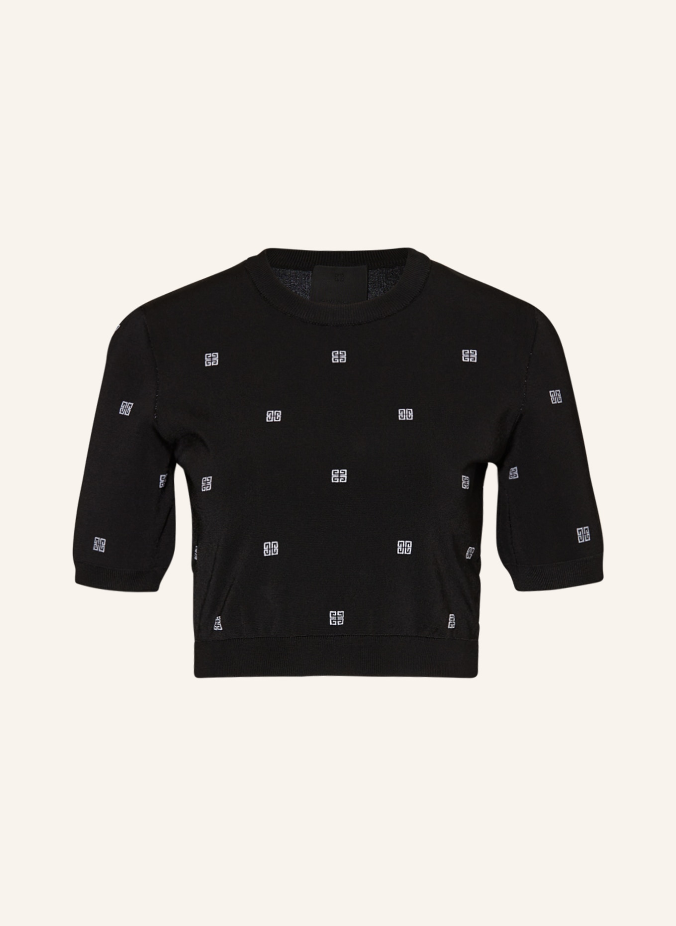GIVENCHY Cropped-Pullover, Farbe: SCHWARZ/ WEISS (Bild 1)