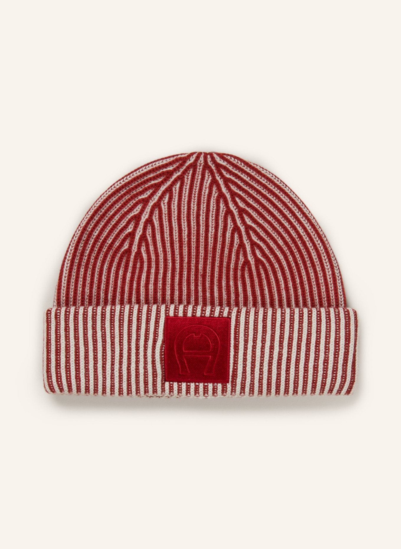 AIGNER Beanie, Color: RED/ WHITE (Image 1)