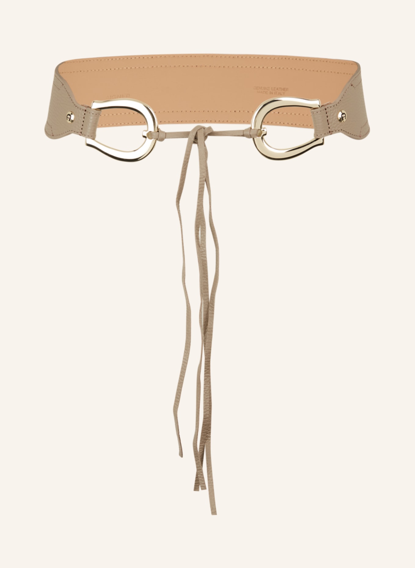 AIGNER Leather belt, Color: TAUPE (Image 1)