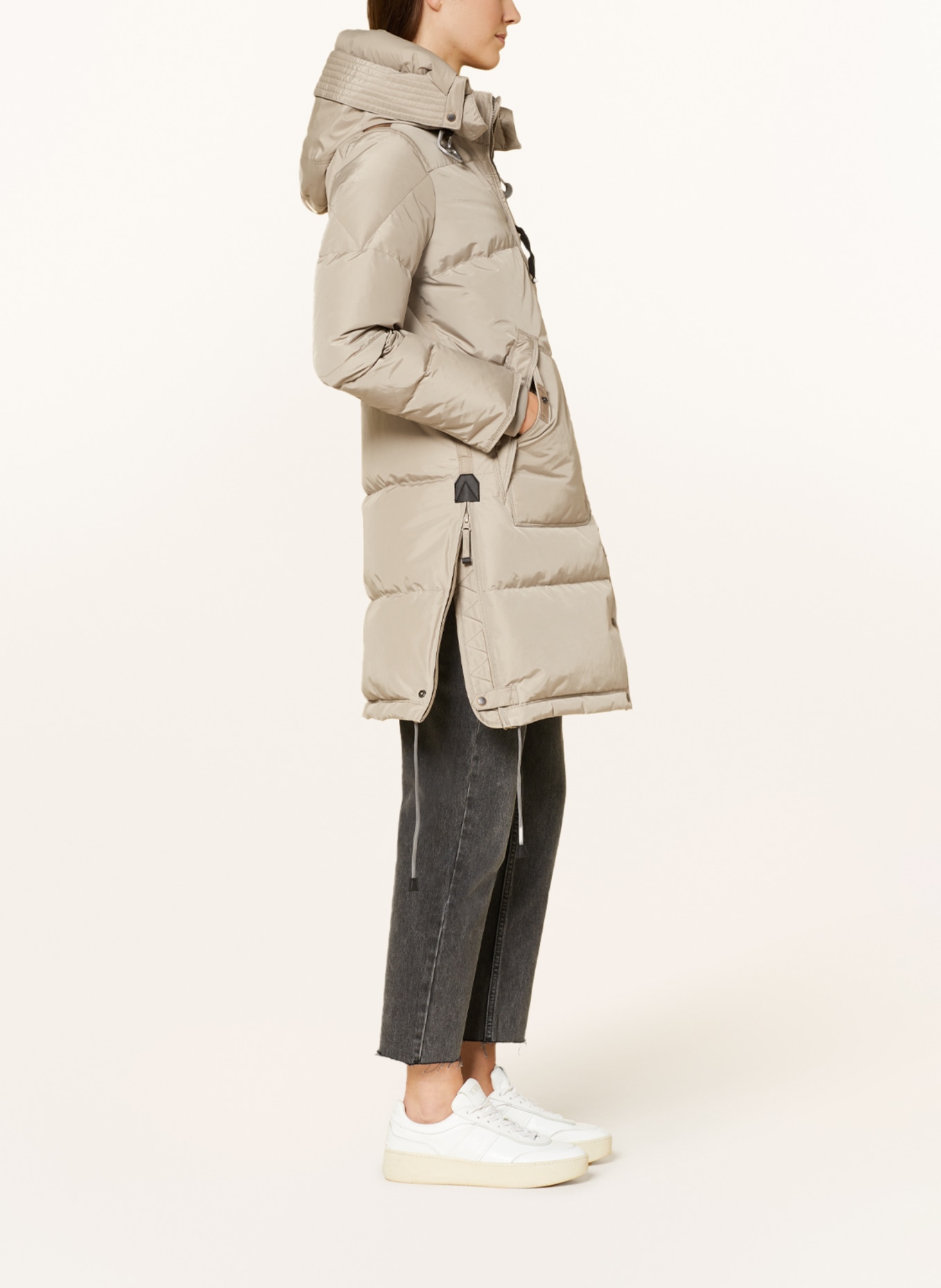PARAJUMPERS Péřový kabát LONG BEAR s odnímatelnou kapucí, Barva: BÉŽOVÁ (Obrázek 4)