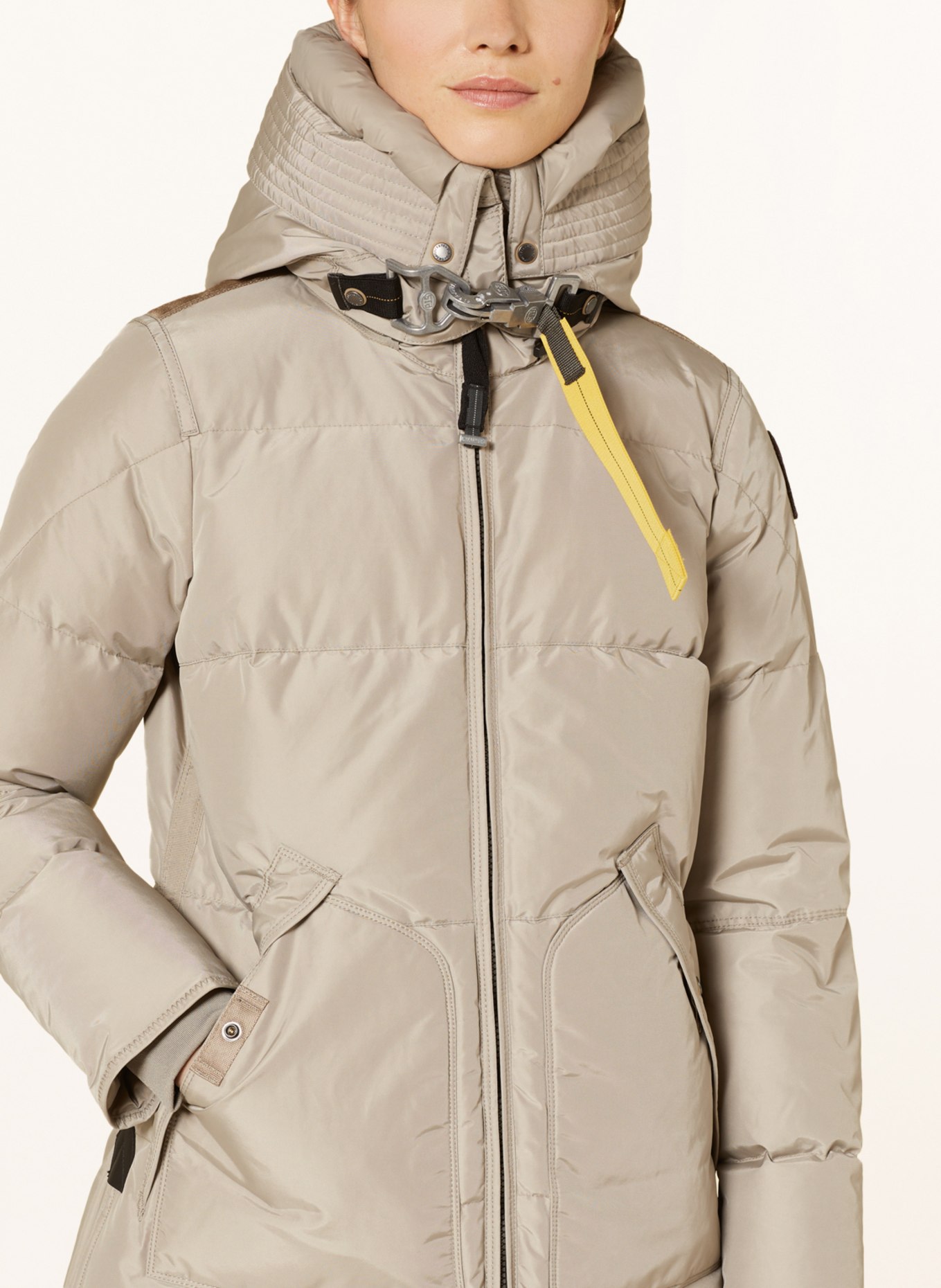PARAJUMPERS Péřový kabát LONG BEAR s odnímatelnou kapucí, Barva: BÉŽOVÁ (Obrázek 5)