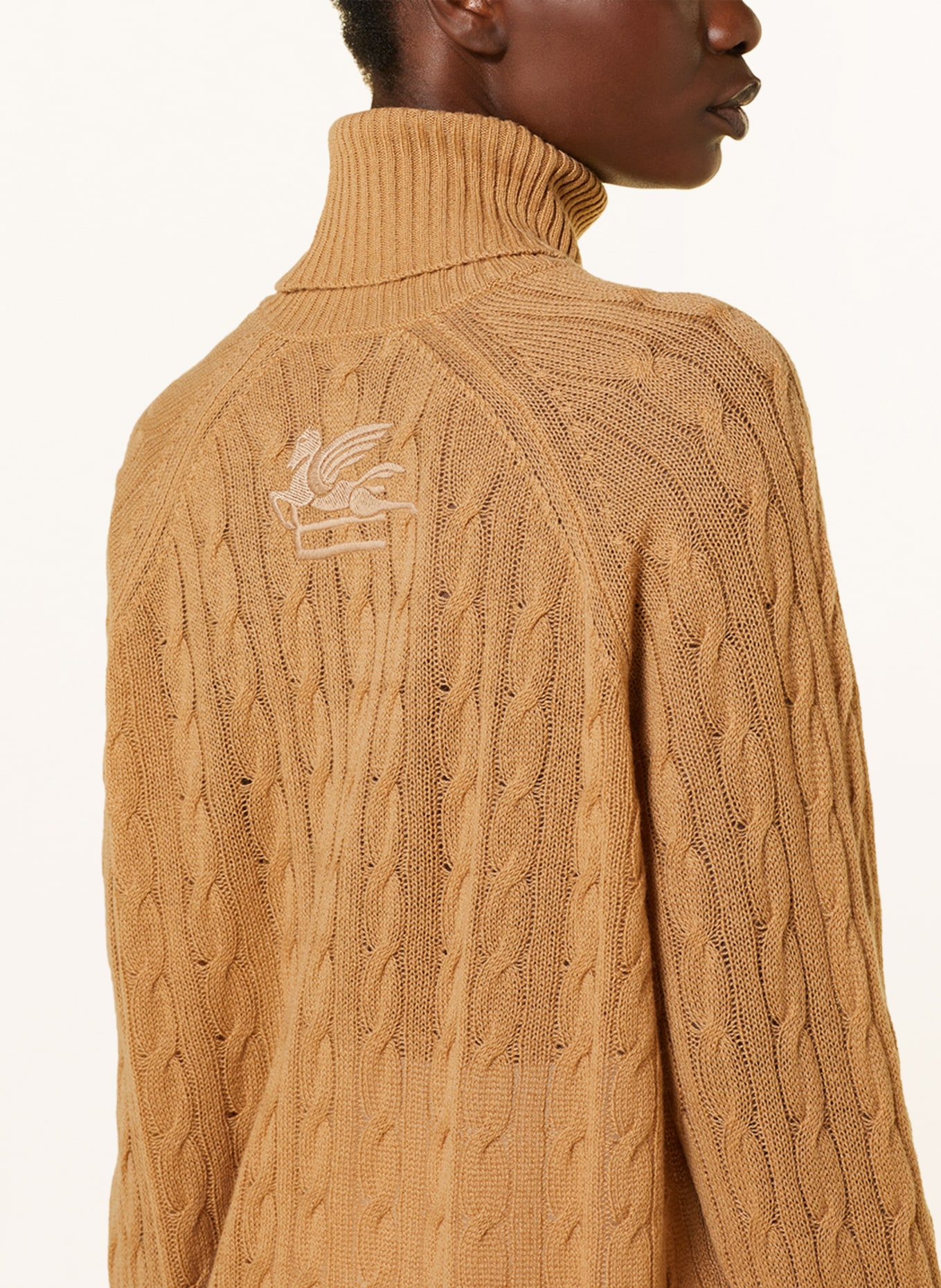 ETRO Turtleneck sweater in cashmere, Color: COGNAC (Image 4)