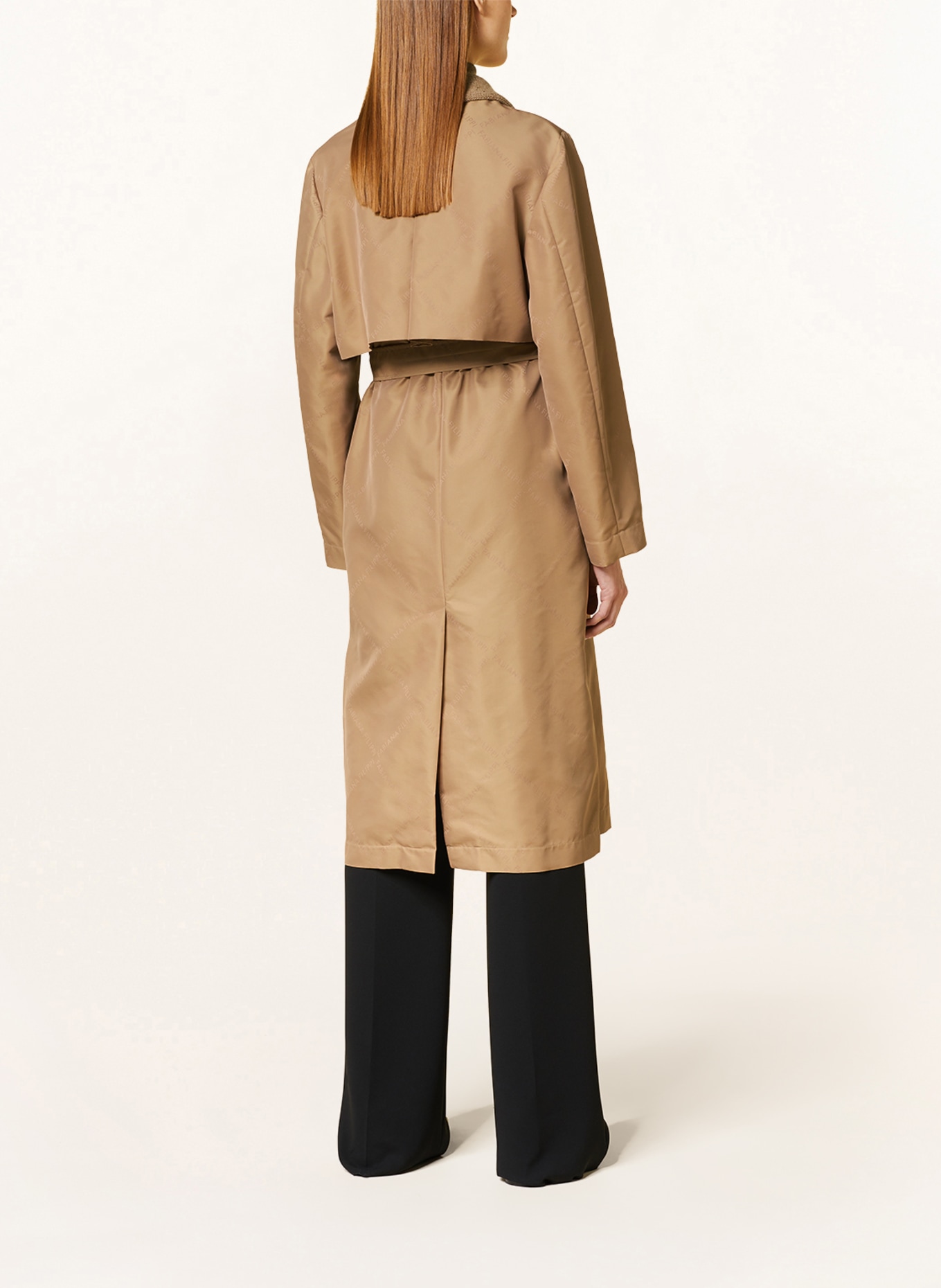 FABIANA FILIPPI Trench coat with sequins, Color: BEIGE (Image 3)