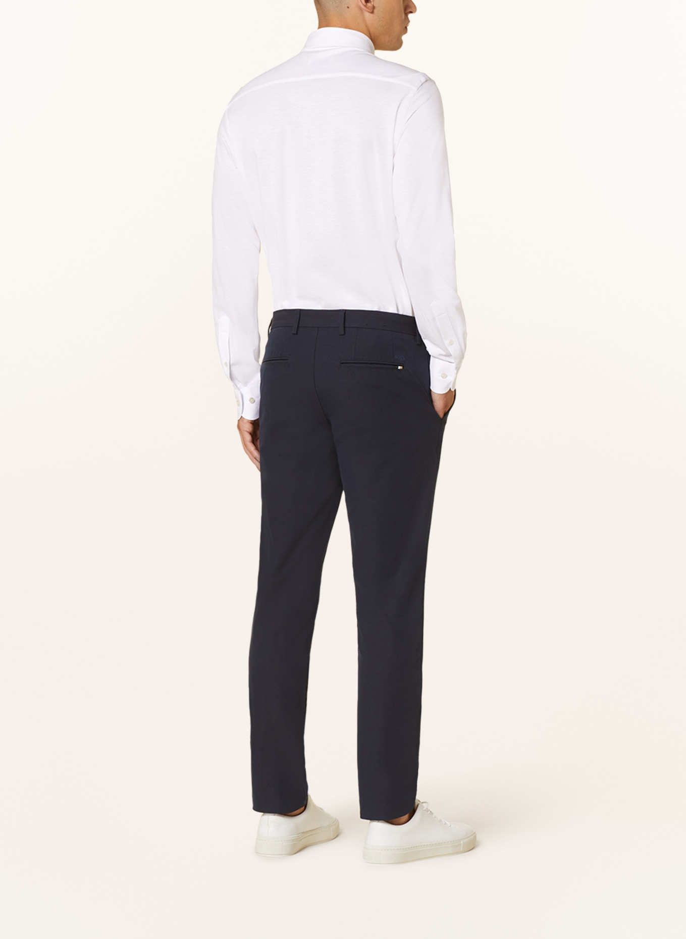 PROFUOMO Piqué-Hemd Slim Fit, Farbe: WEISS (Bild 3)