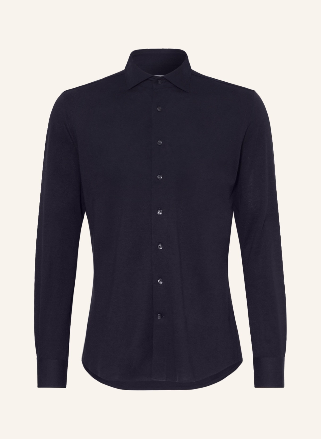 PROFUOMO Piqué shirt slim fit, Color: DARK BLUE (Image 1)
