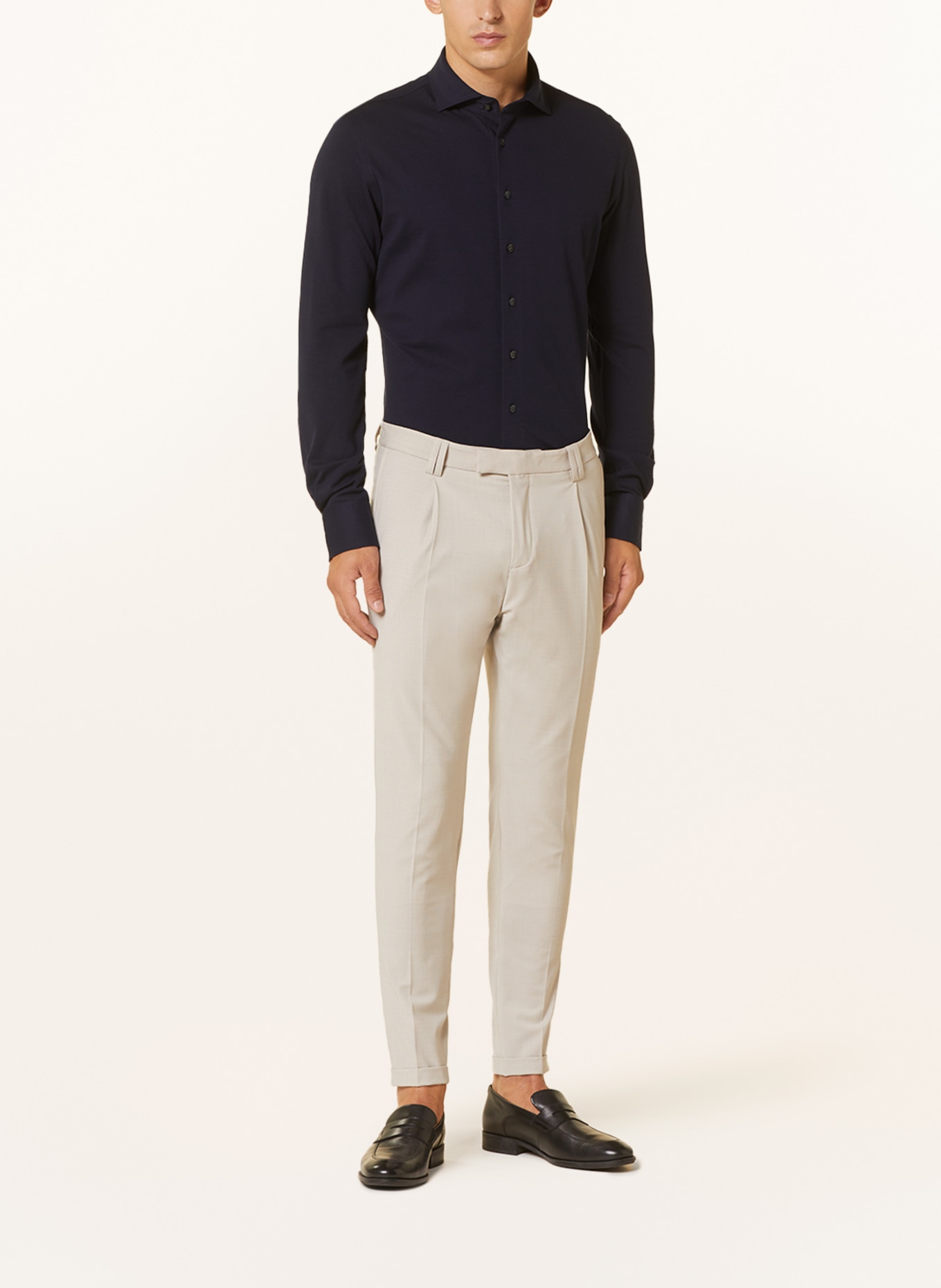 PROFUOMO Piqué-Hemd Slim Fit, Farbe: DUNKELBLAU (Bild 2)