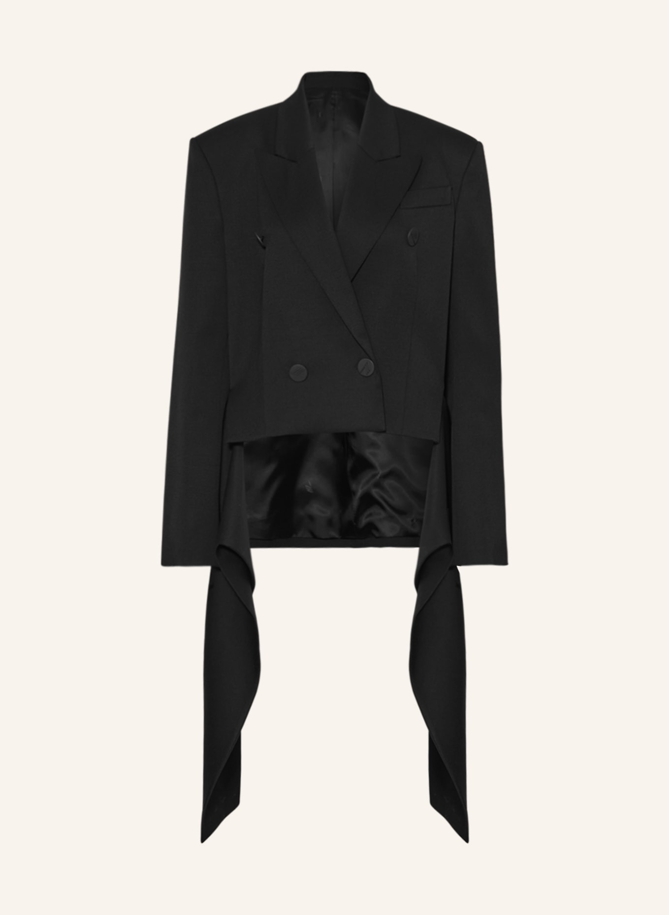 THE ATTICO Long blazer, Color: BLACK (Image 1)