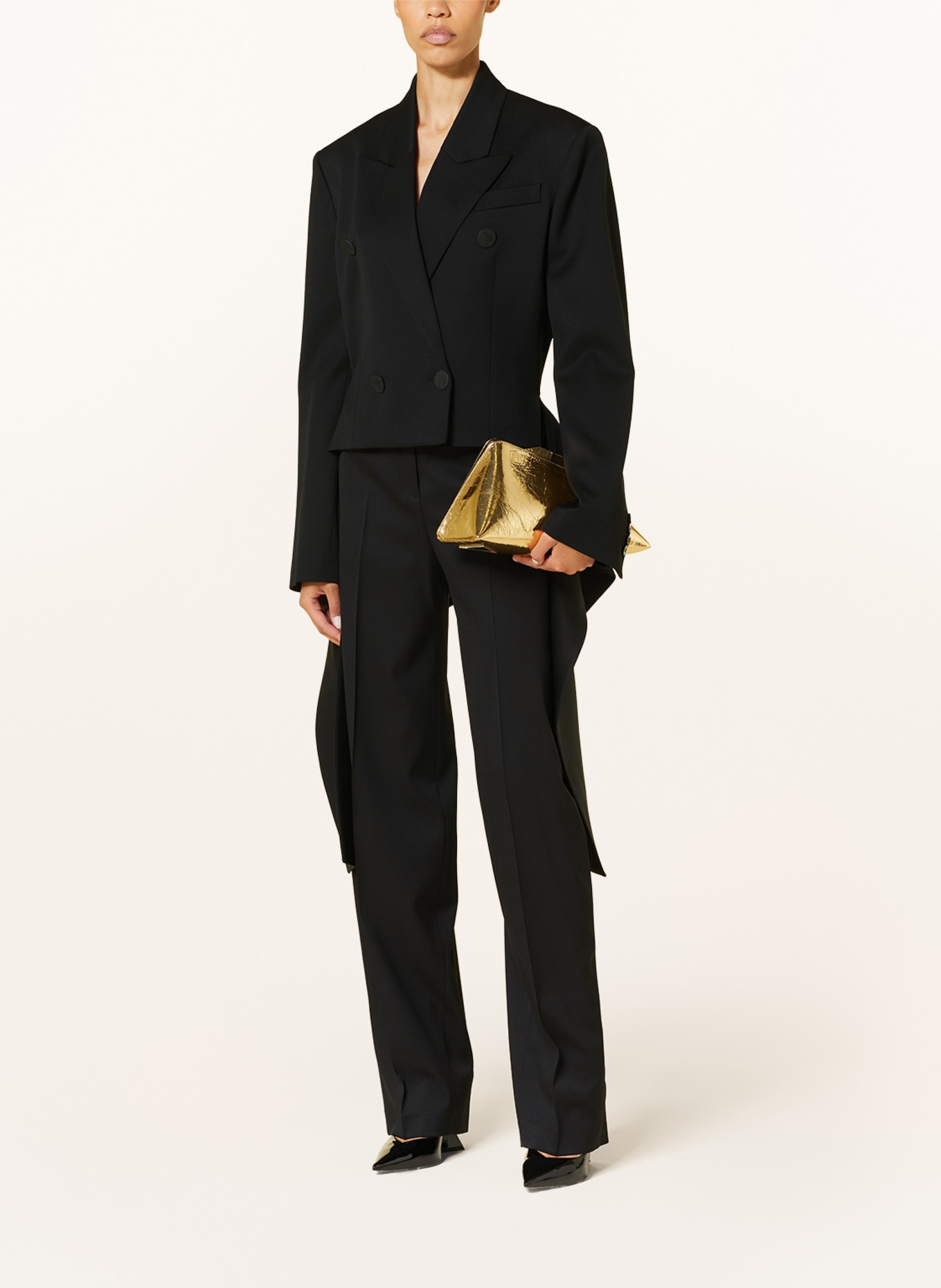 THE ATTICO Long blazer, Color: BLACK (Image 2)