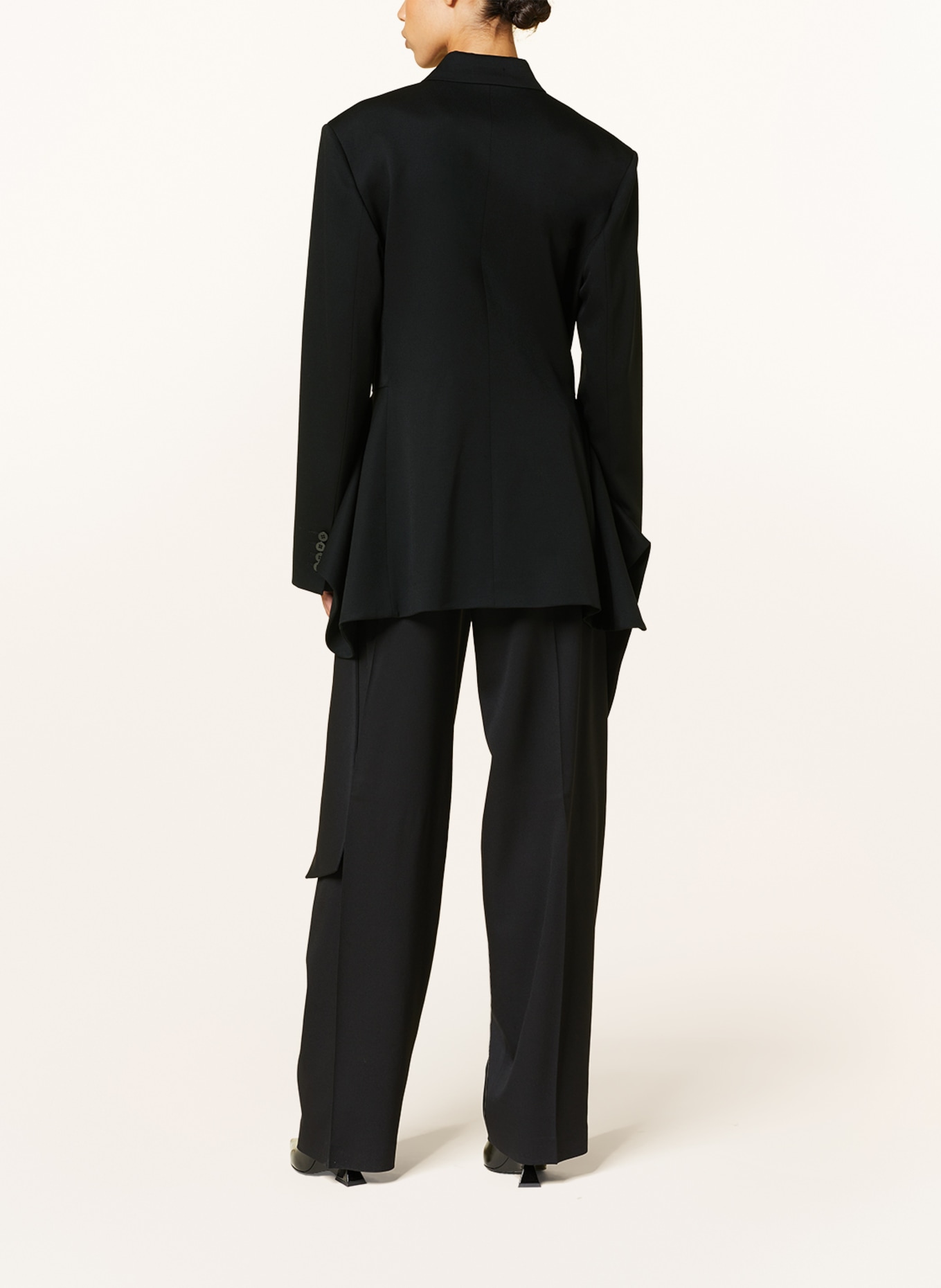 THE ATTICO Long blazer, Color: BLACK (Image 3)