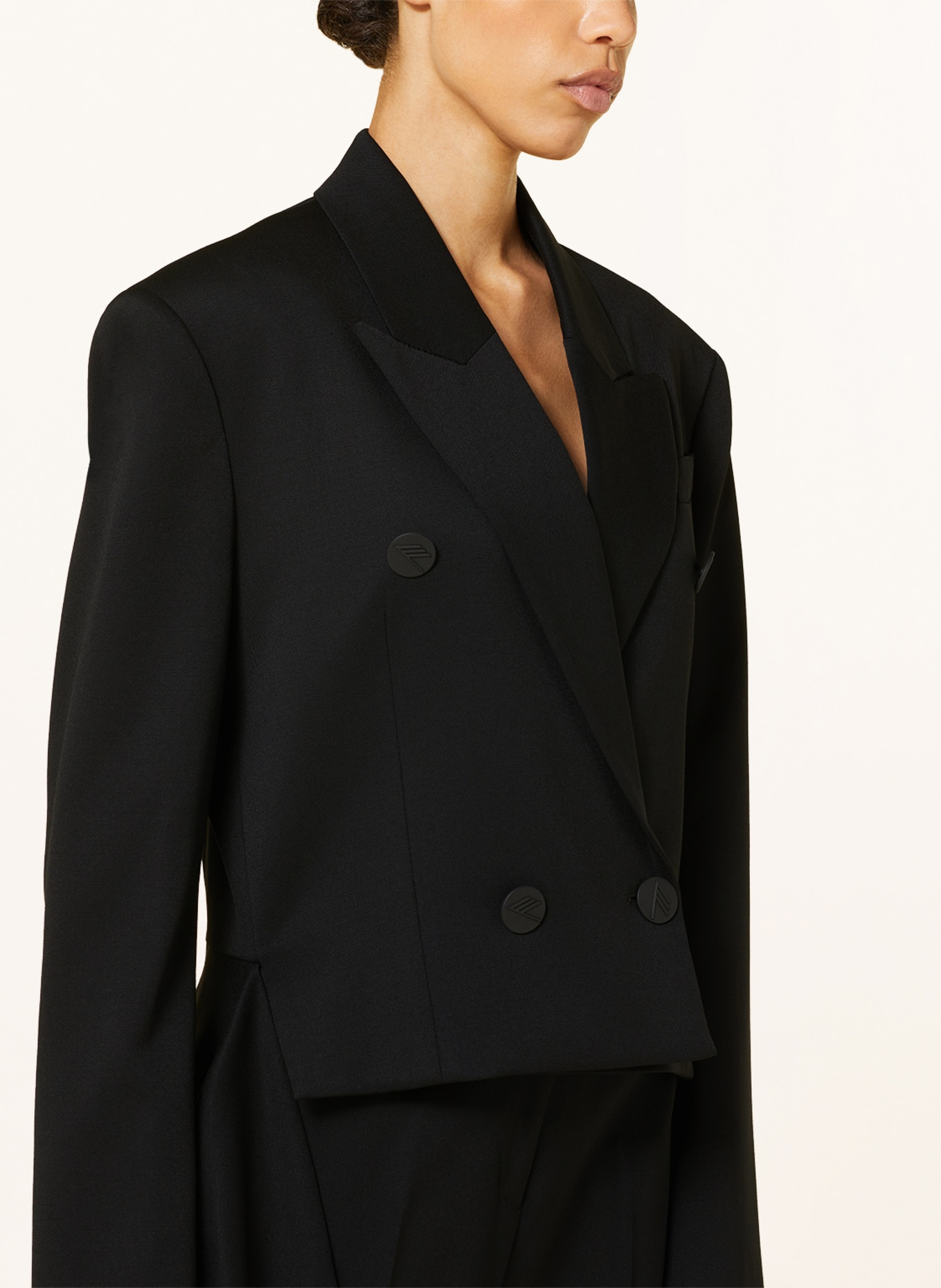 THE ATTICO Long blazer, Color: BLACK (Image 4)