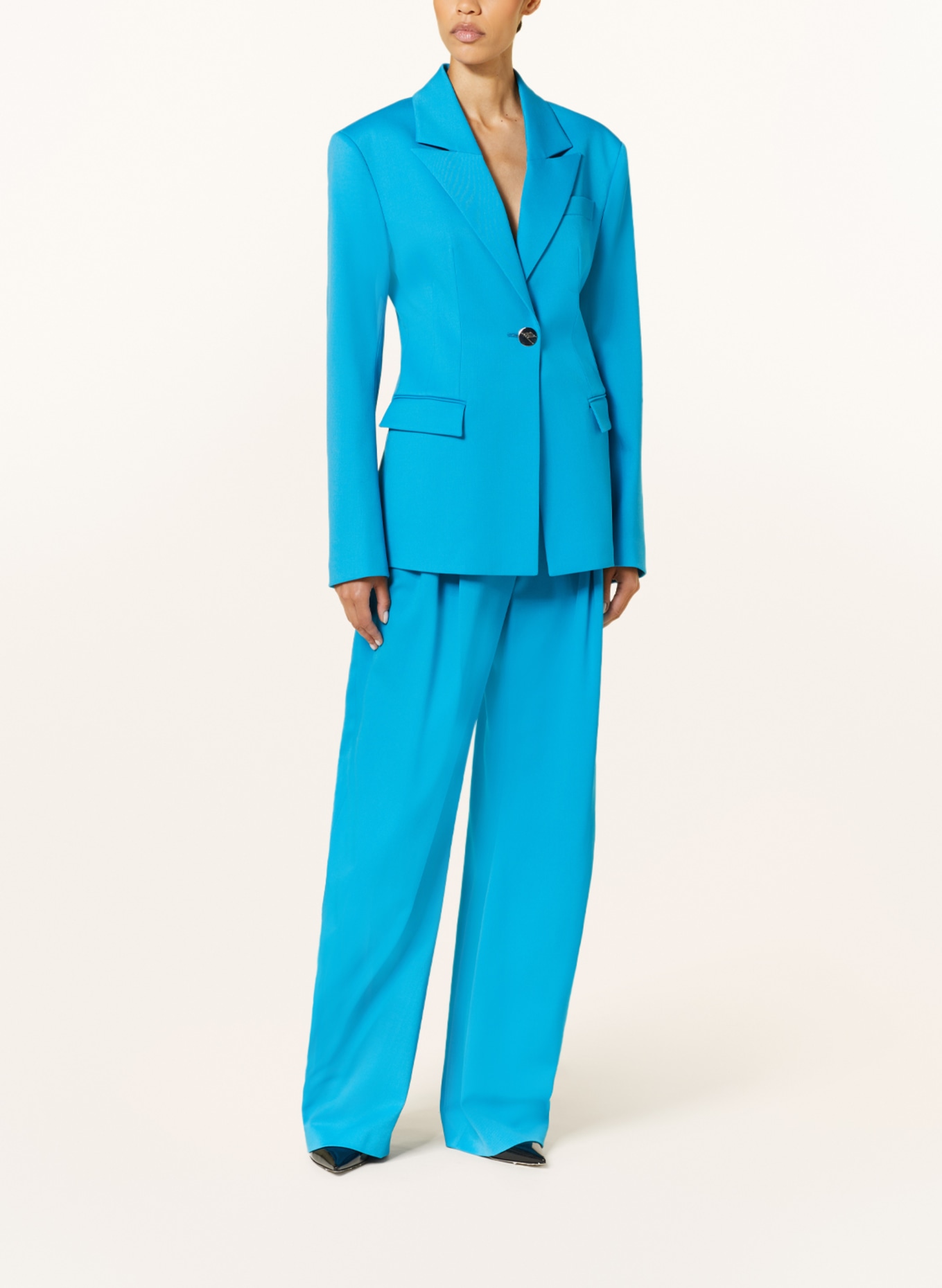 THE ATTICO Wide leg trousers GARY, Color: TURQUOISE (Image 2)