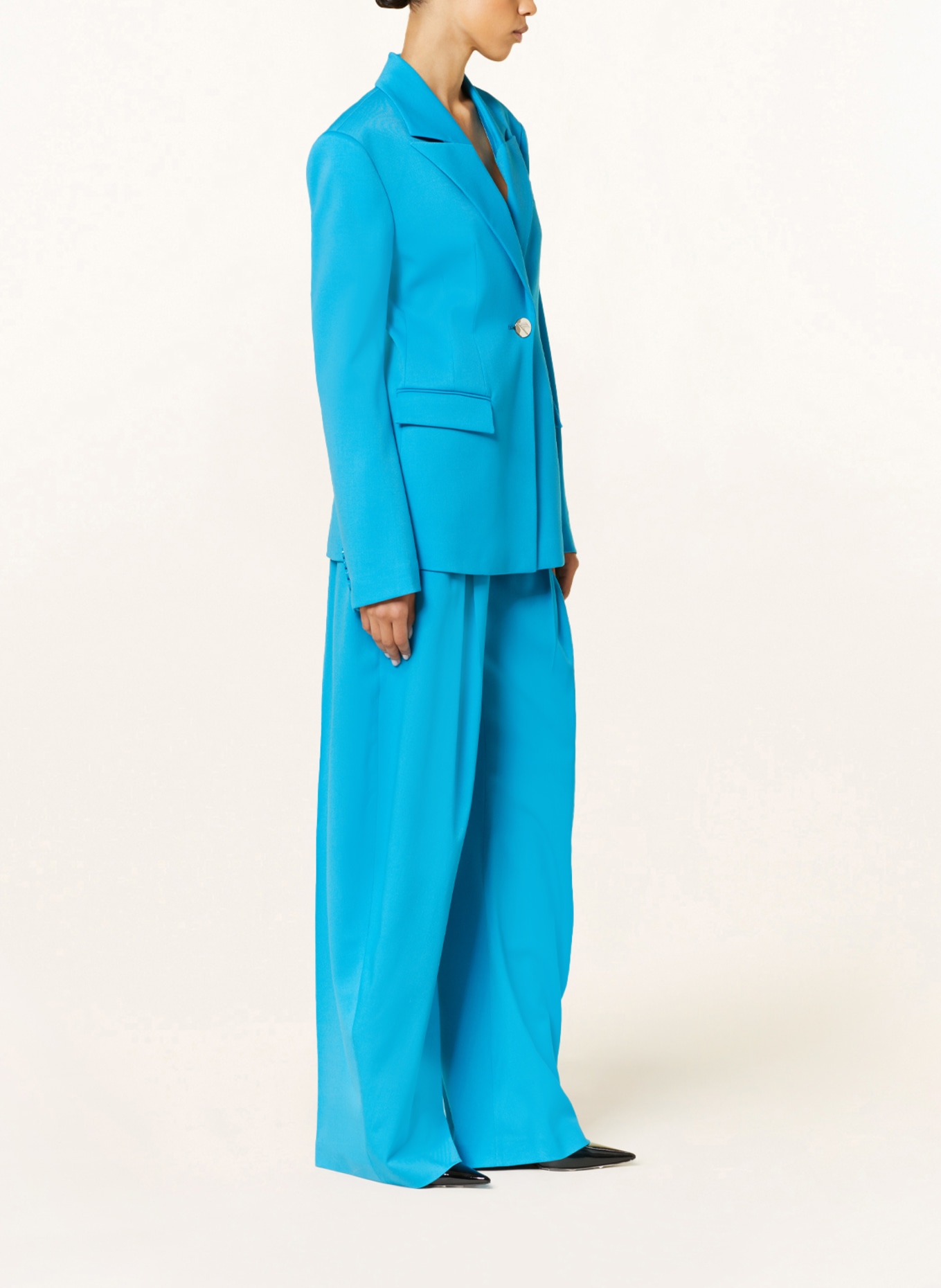 THE ATTICO Wide leg trousers GARY, Color: TURQUOISE (Image 4)