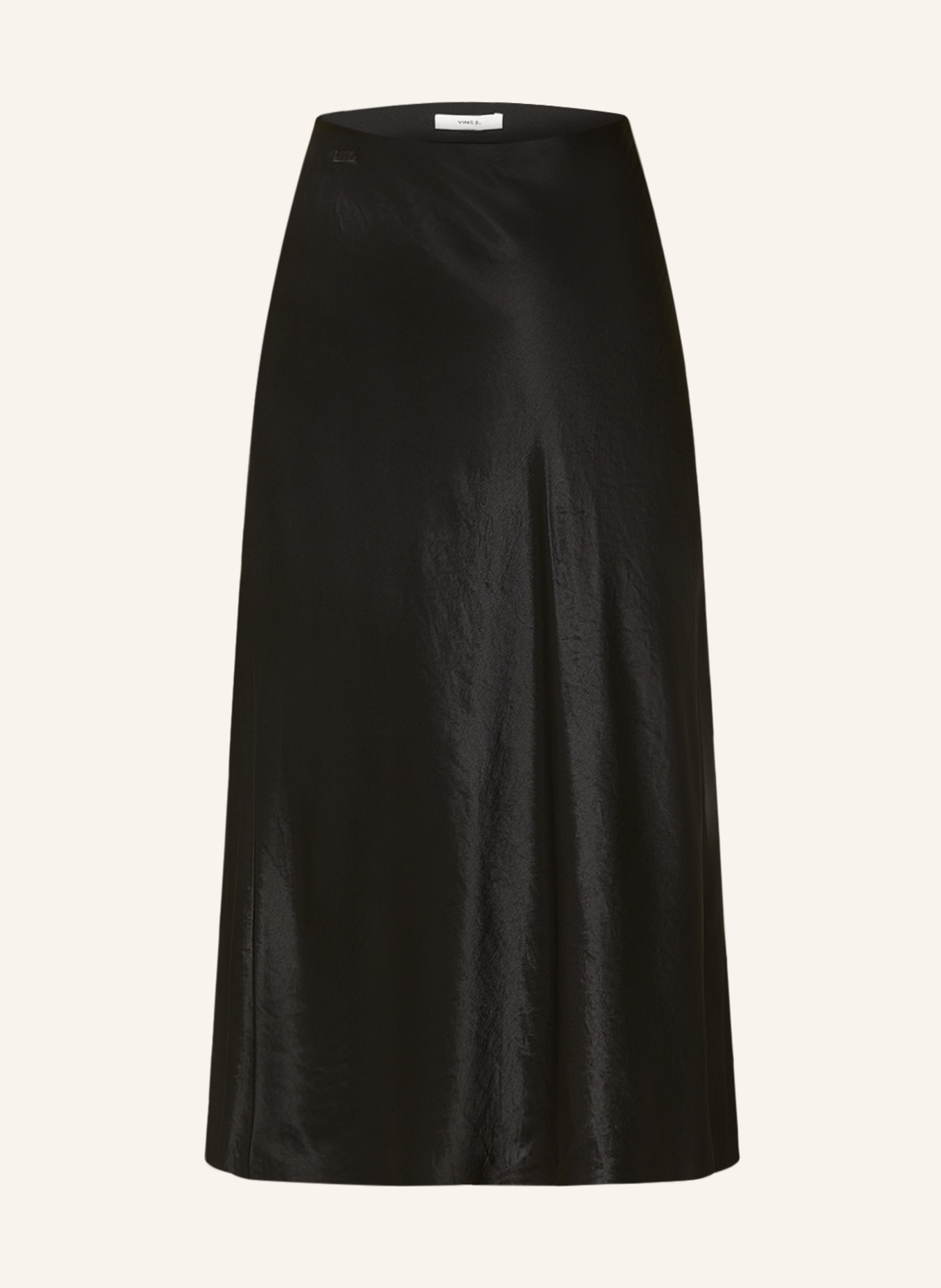 VINCE Satin skirt, Color: BLACK (Image 1)