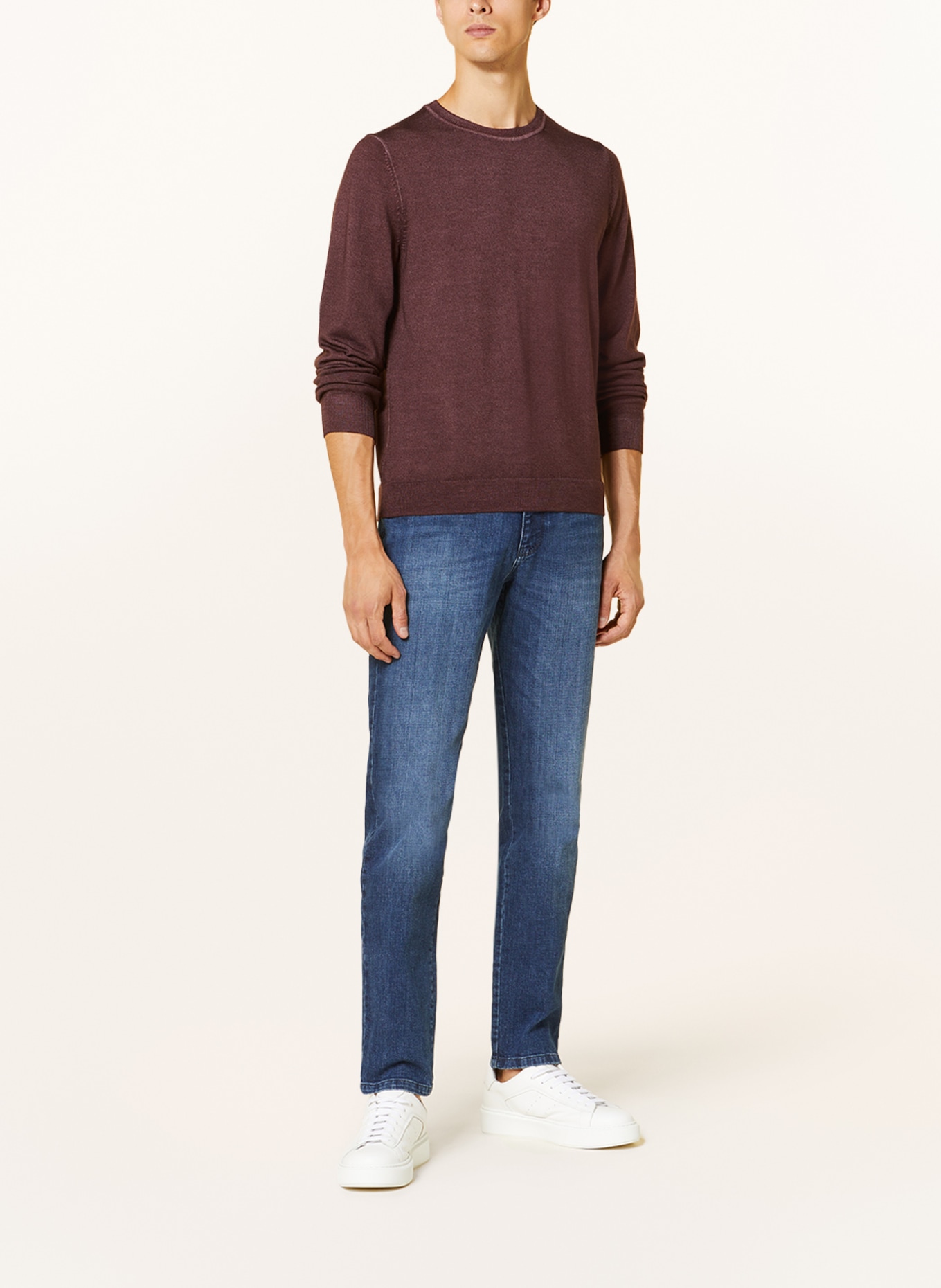 OLYMP Pullover: DUNKELROT