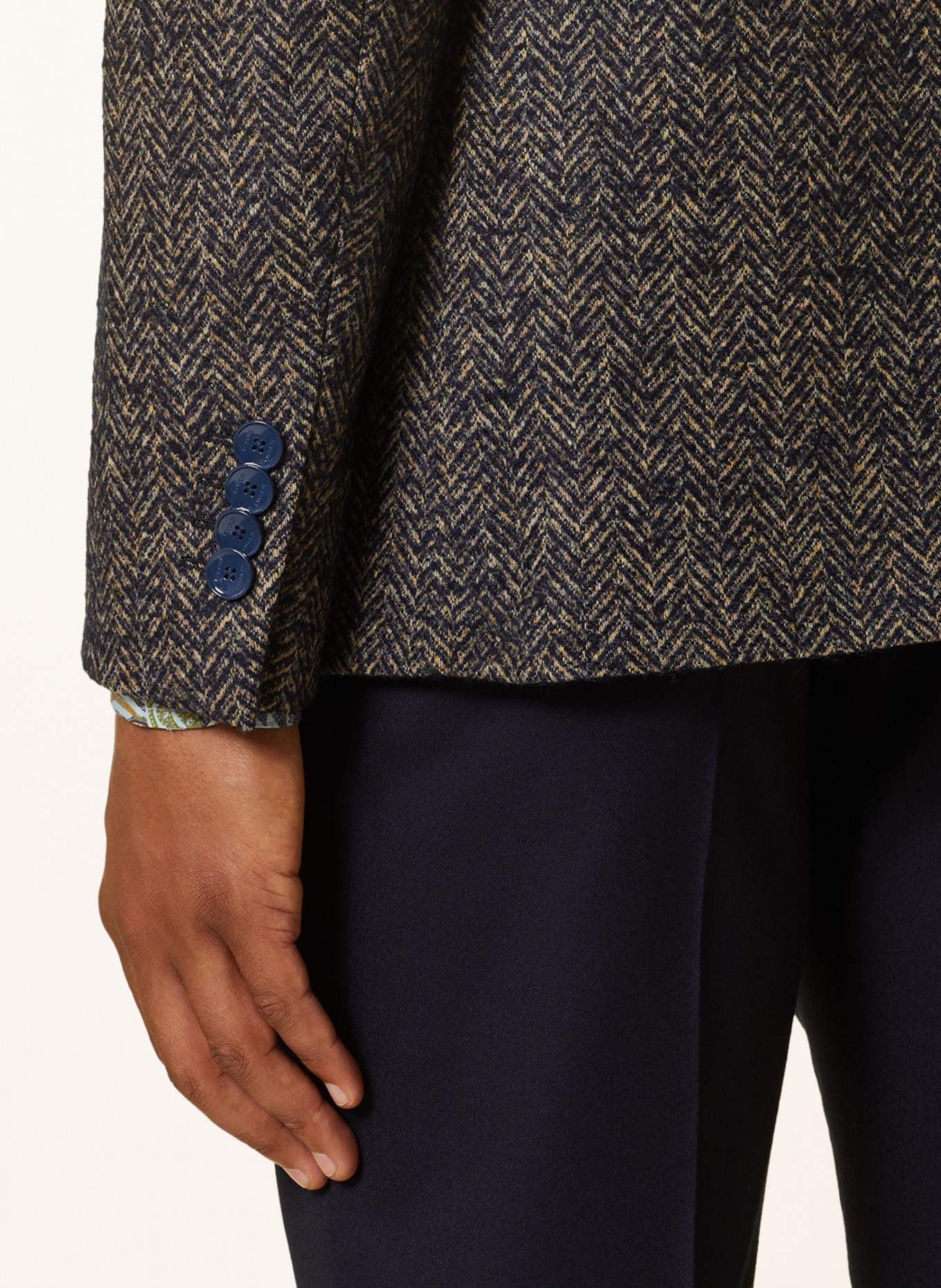 ETRO Tailored jacket slim fit, Color: DARK BLUE/ BEIGE (Image 6)
