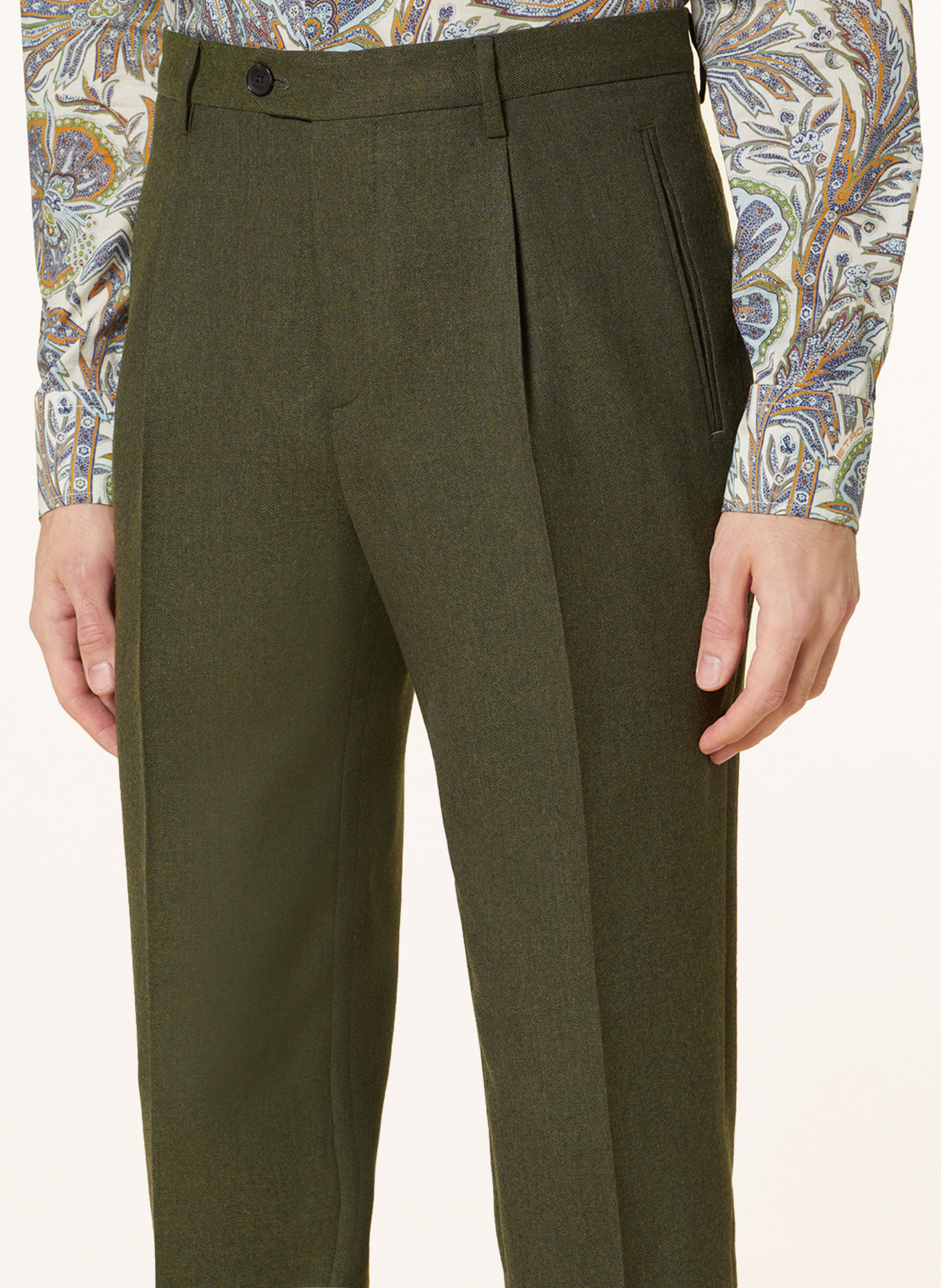 ETRO Trousers slim fit, Color: DARK GREEN (Image 5)