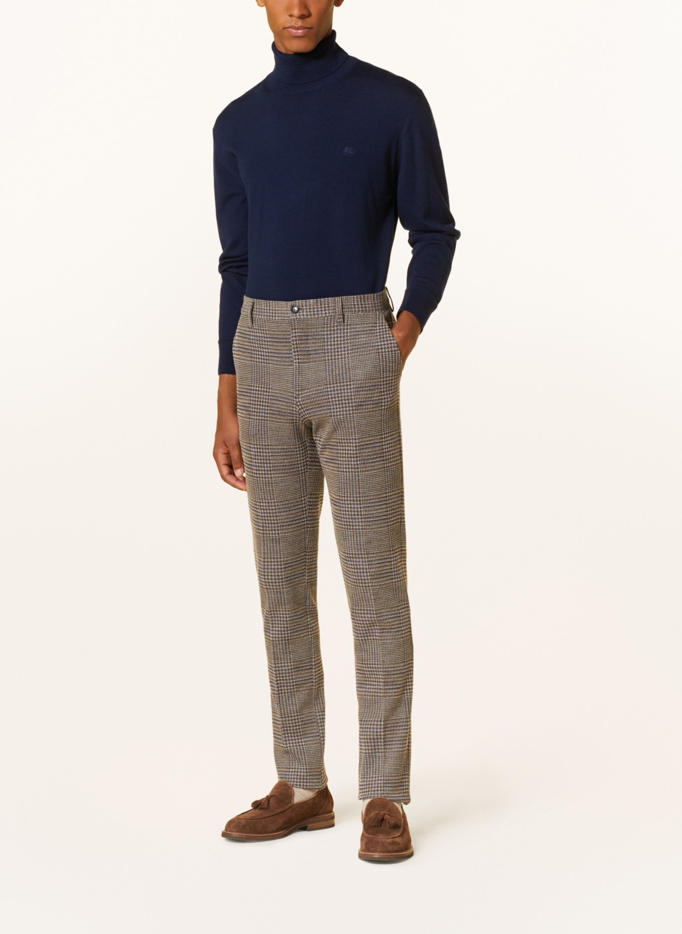 ETRO Spodnie garniturowe extra slim fit, Kolor: 800 BEIGE (Obrazek 3)