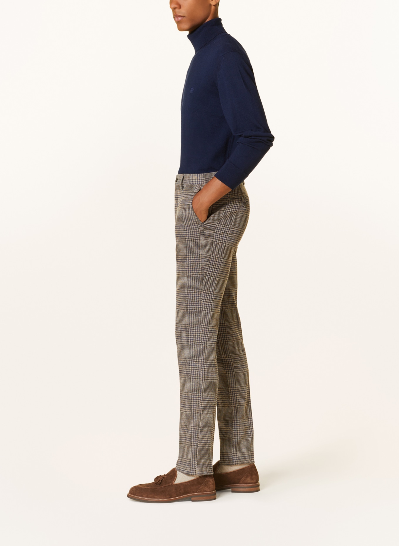 ETRO Spodnie garniturowe extra slim fit, Kolor: 800 BEIGE (Obrazek 5)