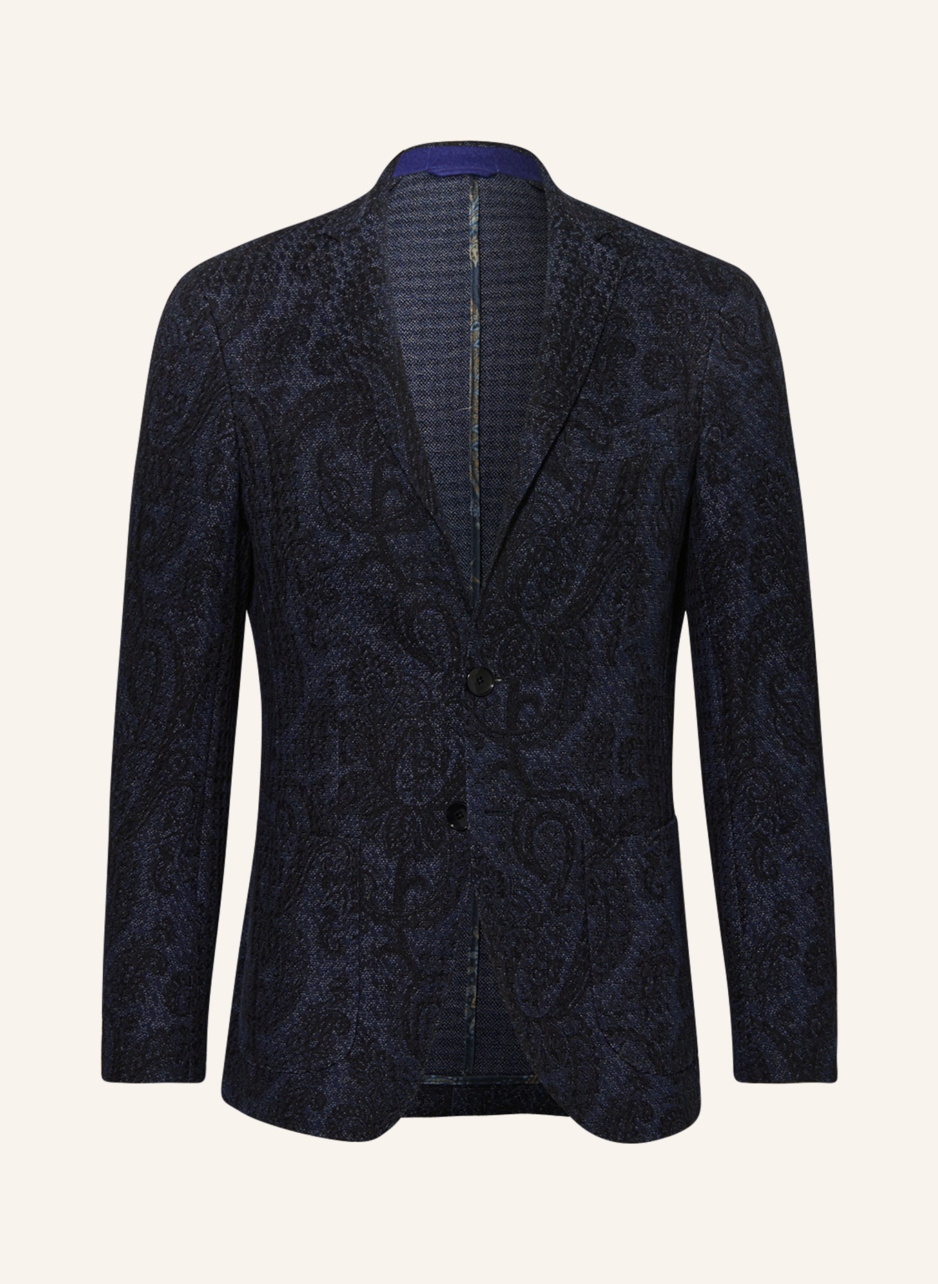 ETRO Tweed tailored jacket extra slim fit, Color: DARK BLUE/ BLACK (Image 1)