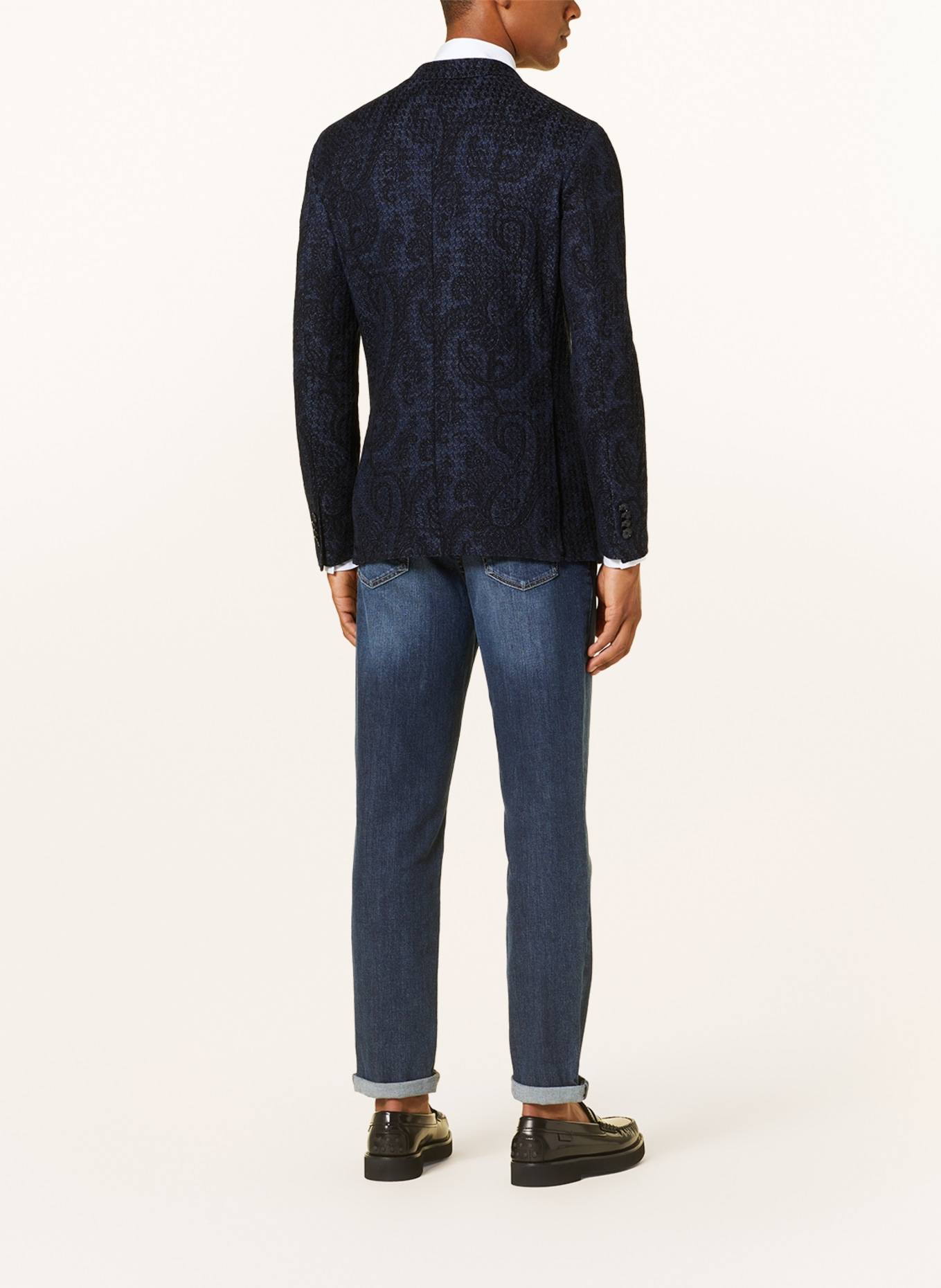 ETRO Tweed tailored jacket extra slim fit, Color: DARK BLUE/ BLACK (Image 3)