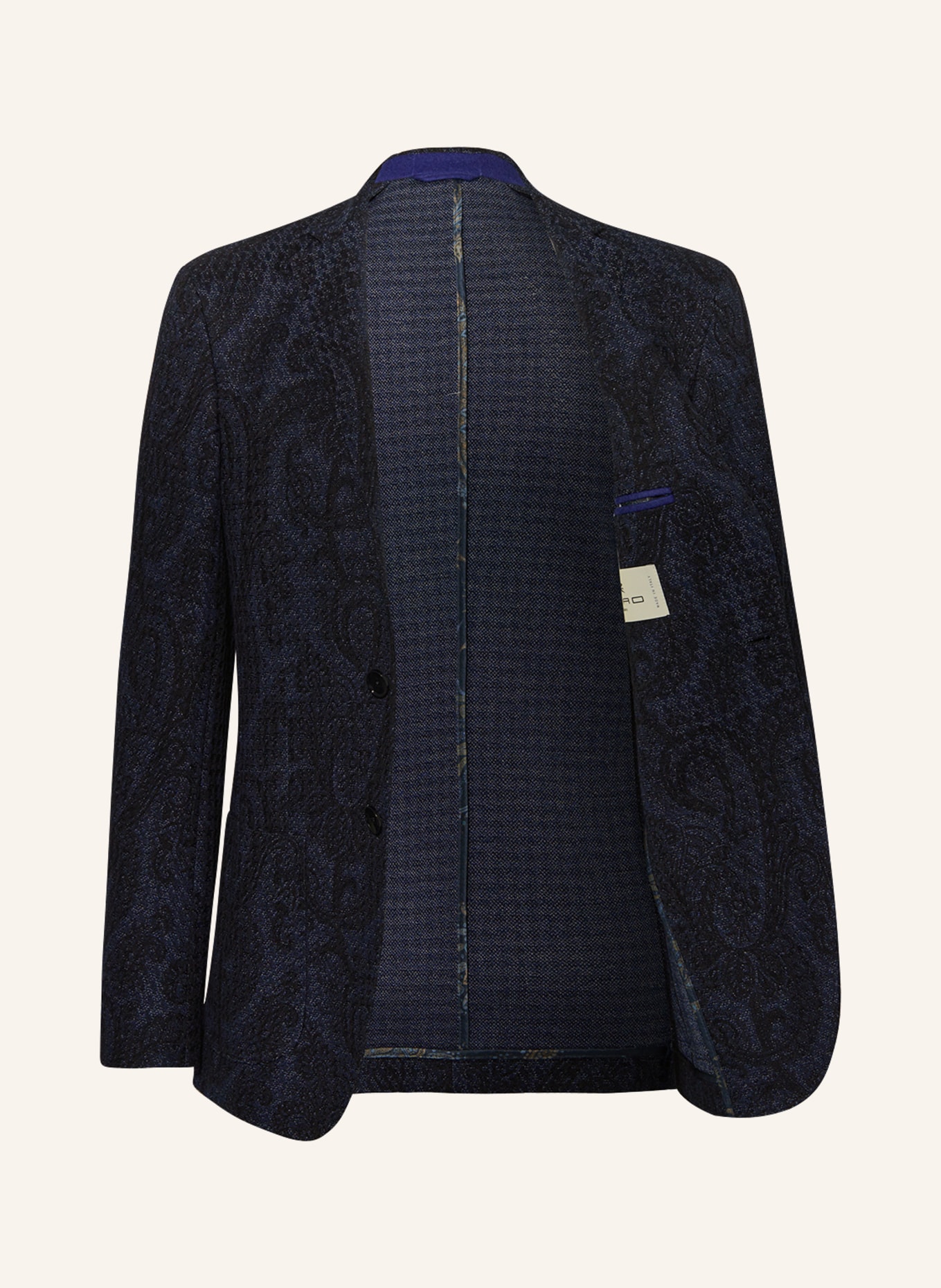 ETRO Tweed tailored jacket extra slim fit, Color: DARK BLUE/ BLACK (Image 4)