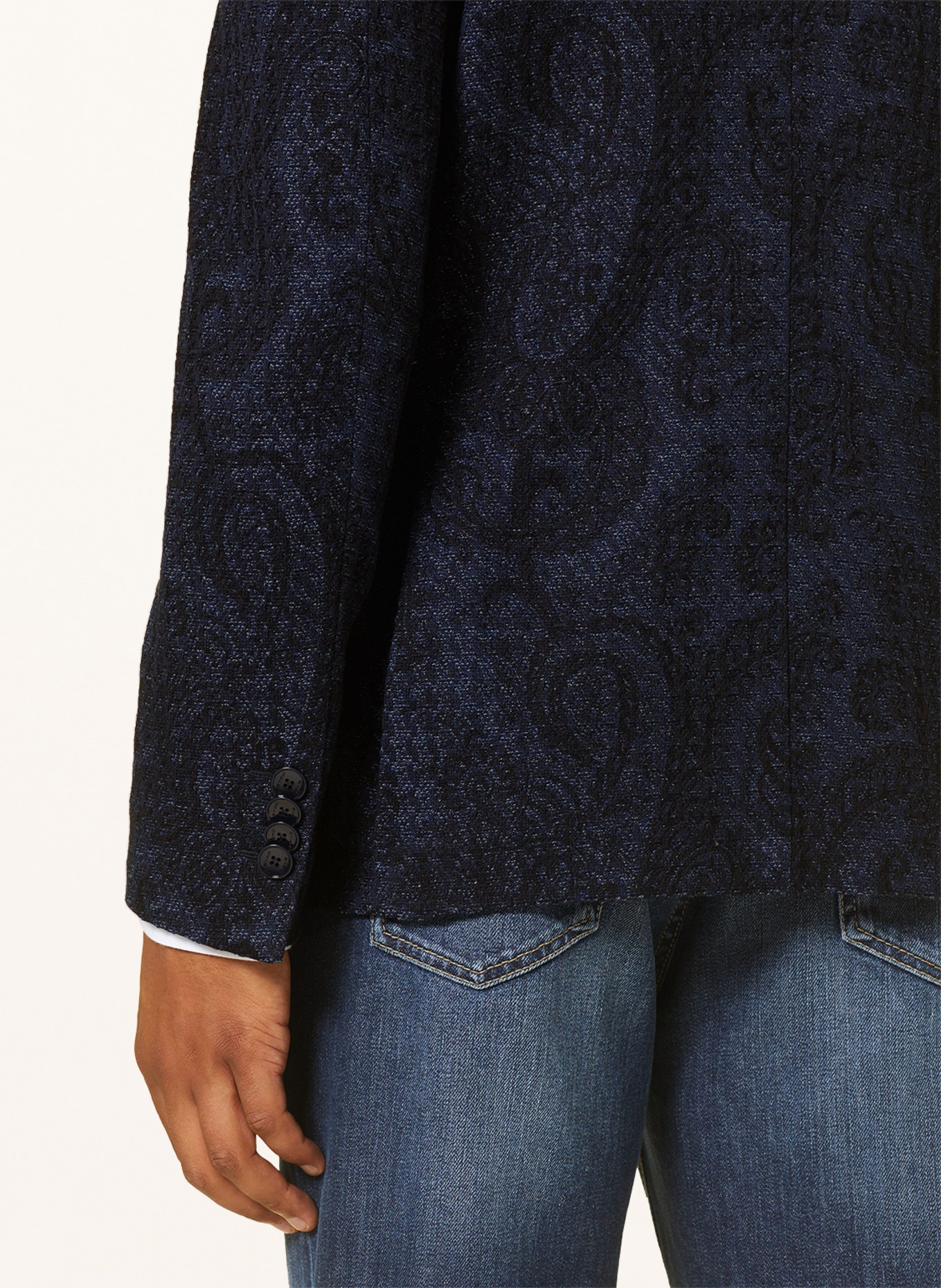 ETRO Tweed tailored jacket extra slim fit, Color: DARK BLUE/ BLACK (Image 6)