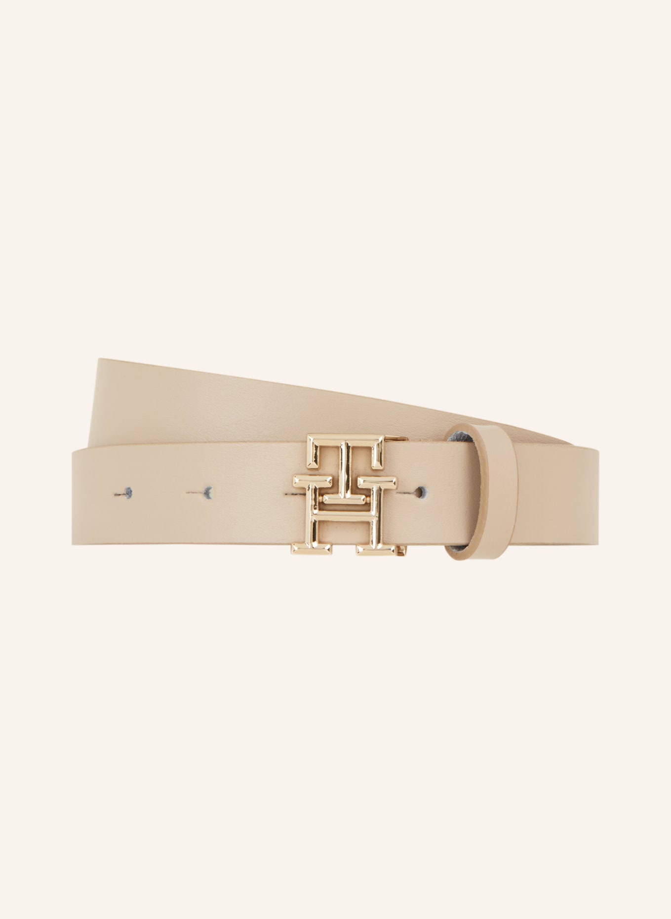 TOMMY HILFIGER Leather belt, Color: BEIGE (Image 1)