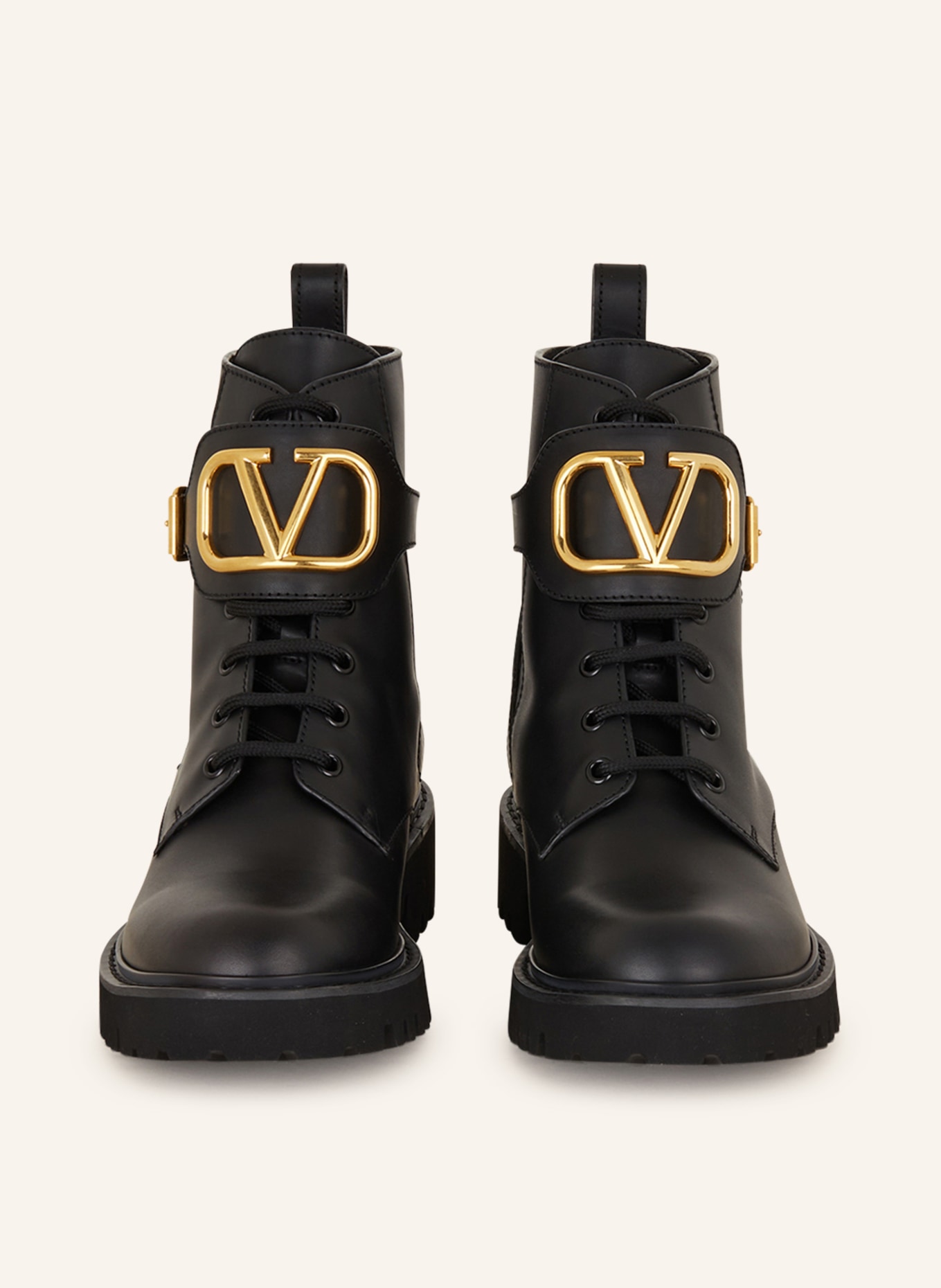 VALENTINO GARAVANI Lace-up boots VLOGO SIGNATURE, Color: BLACK (Image 3)