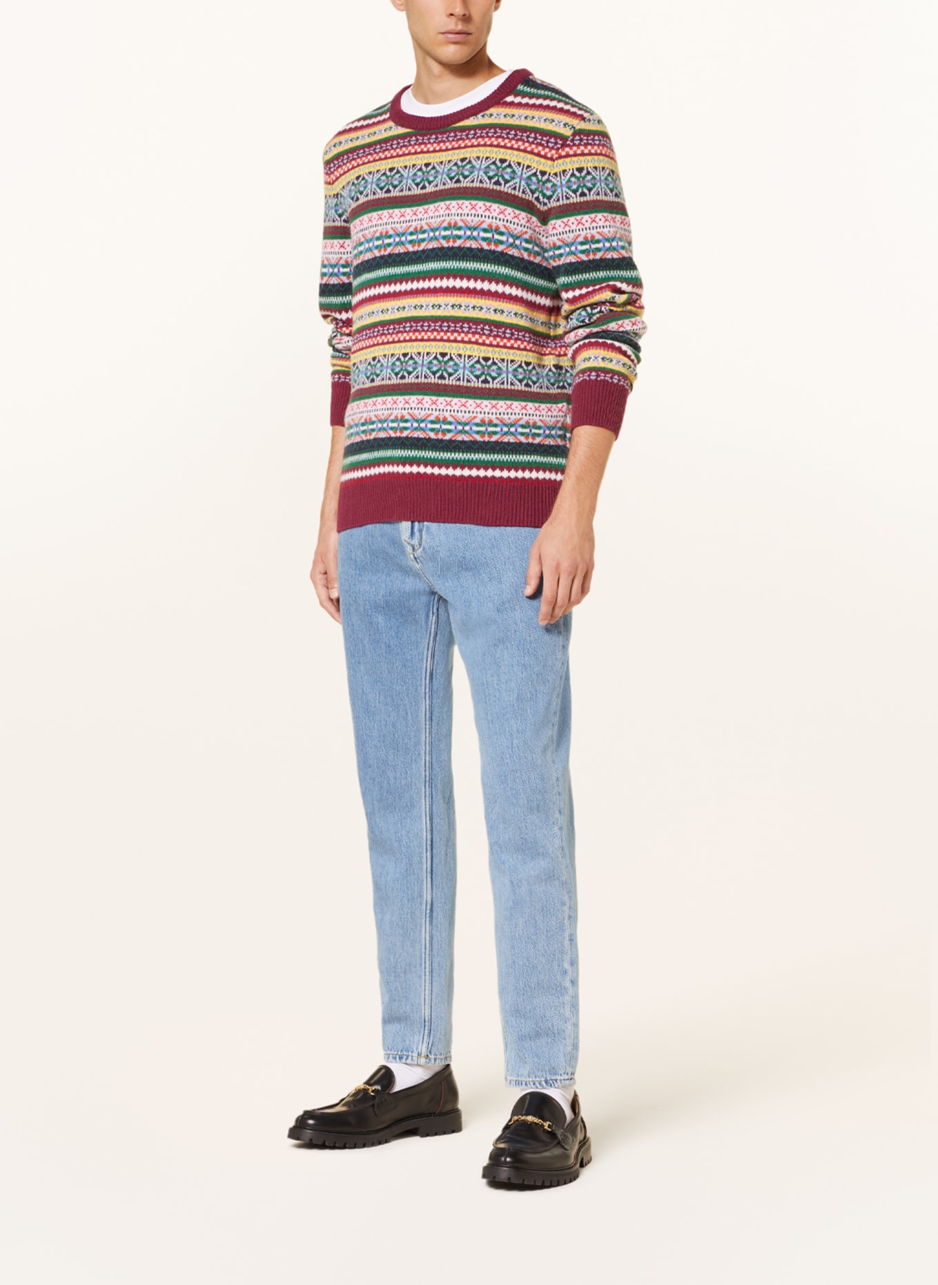 GANT Sweater, Color: DARK RED/ YELLOW/ GREEN (Image 2)
