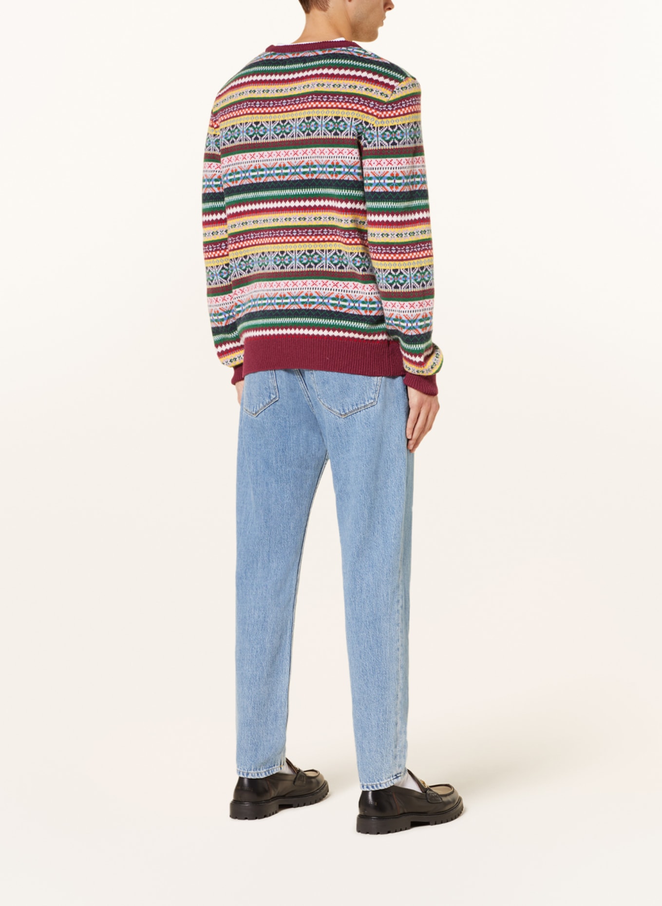 GANT Sweater, Color: DARK RED/ YELLOW/ GREEN (Image 3)