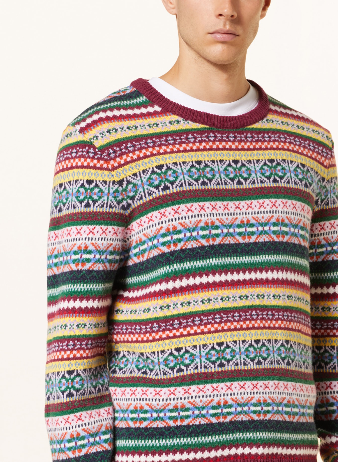 GANT Sweater, Color: DARK RED/ YELLOW/ GREEN (Image 4)