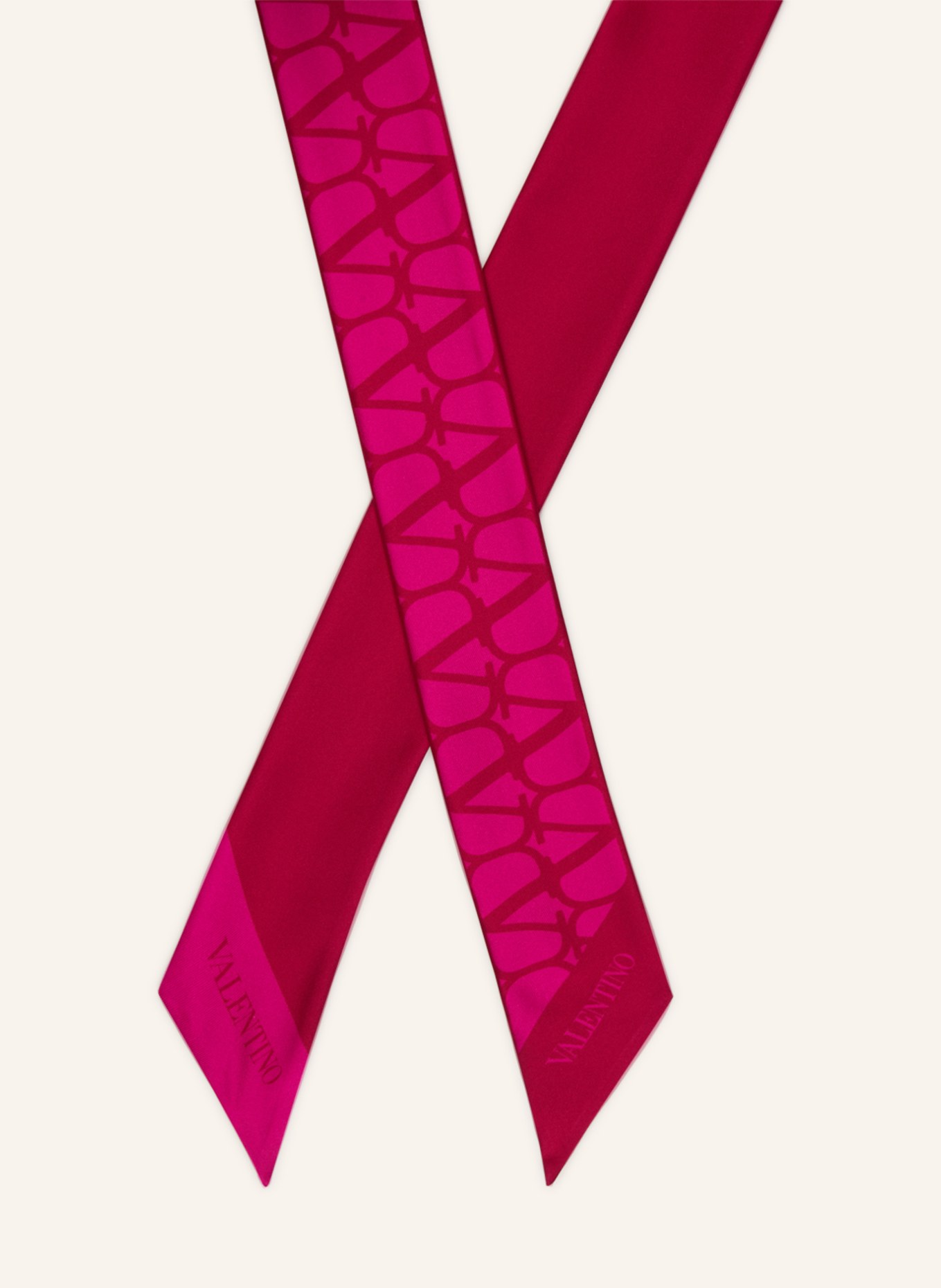 VALENTINO GARAVANI Silk scarf TOILE ICONOGRAPHE, Color: PINK (Image 2)