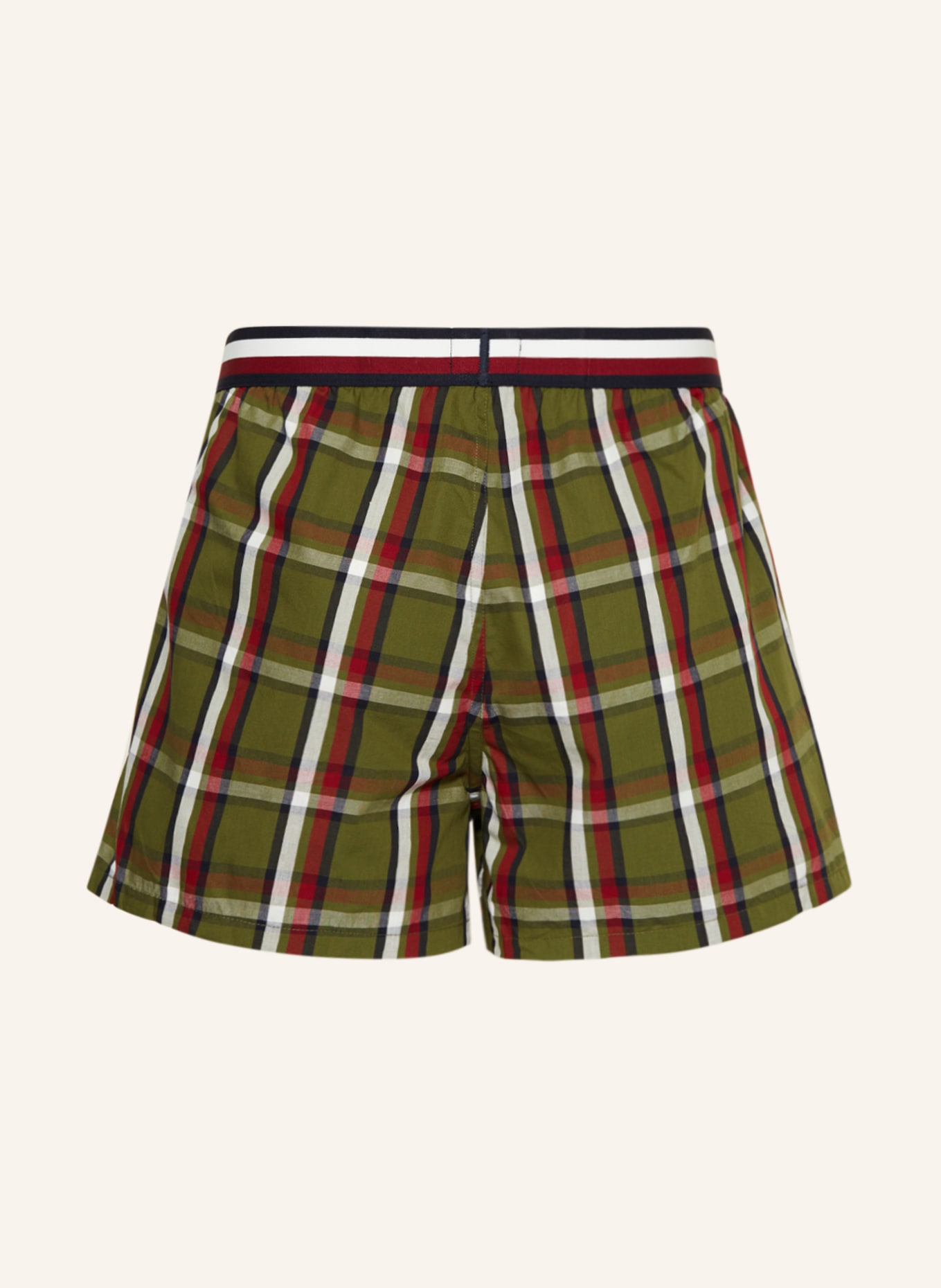 TOMMY HILFIGER 3-pack woven boxer shorts, Color: GREEN/ WHITE/ BLUE (Image 2)