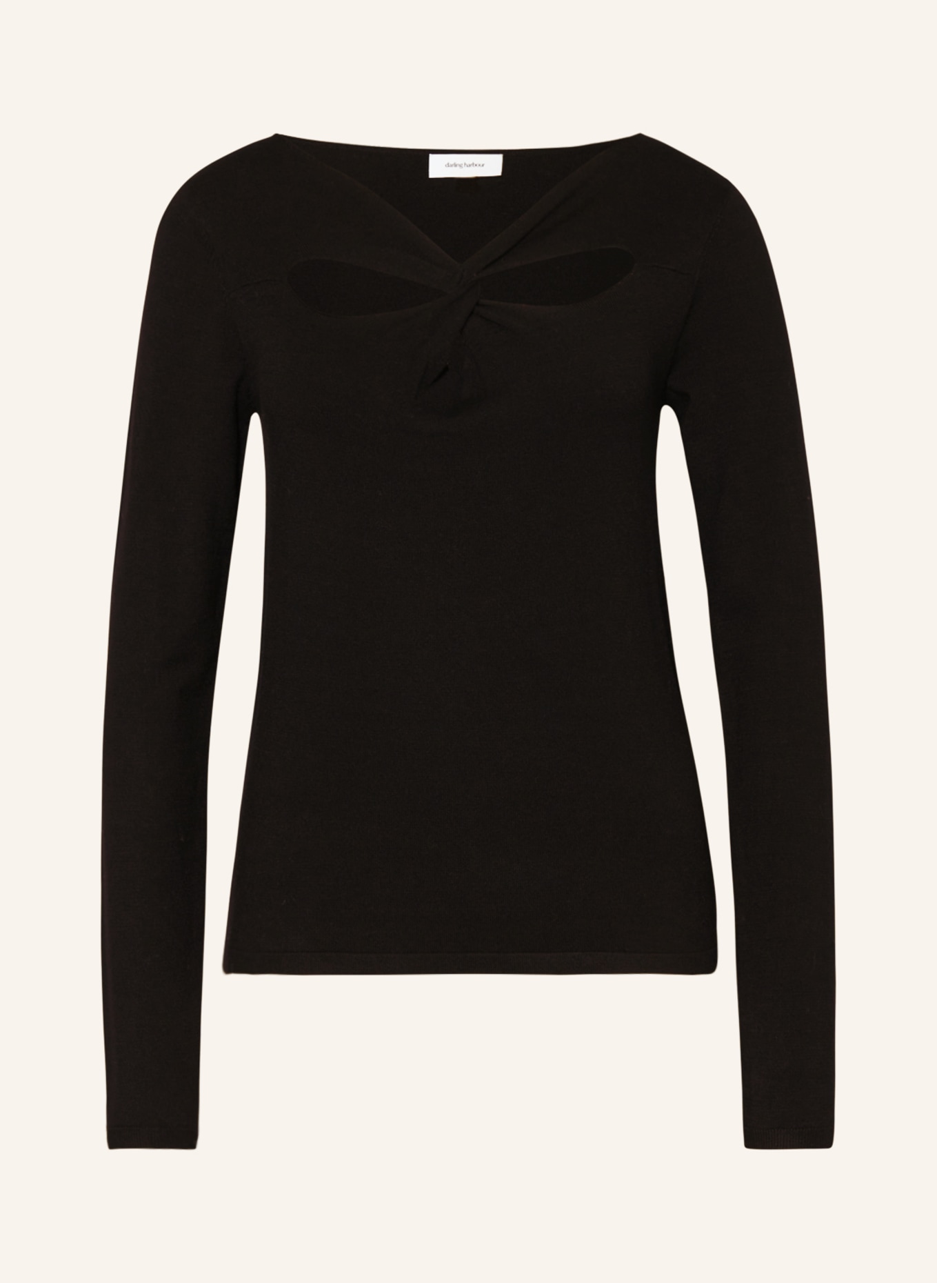 darling harbour Sweater with cut-out, Color: BLACK (Image 1)