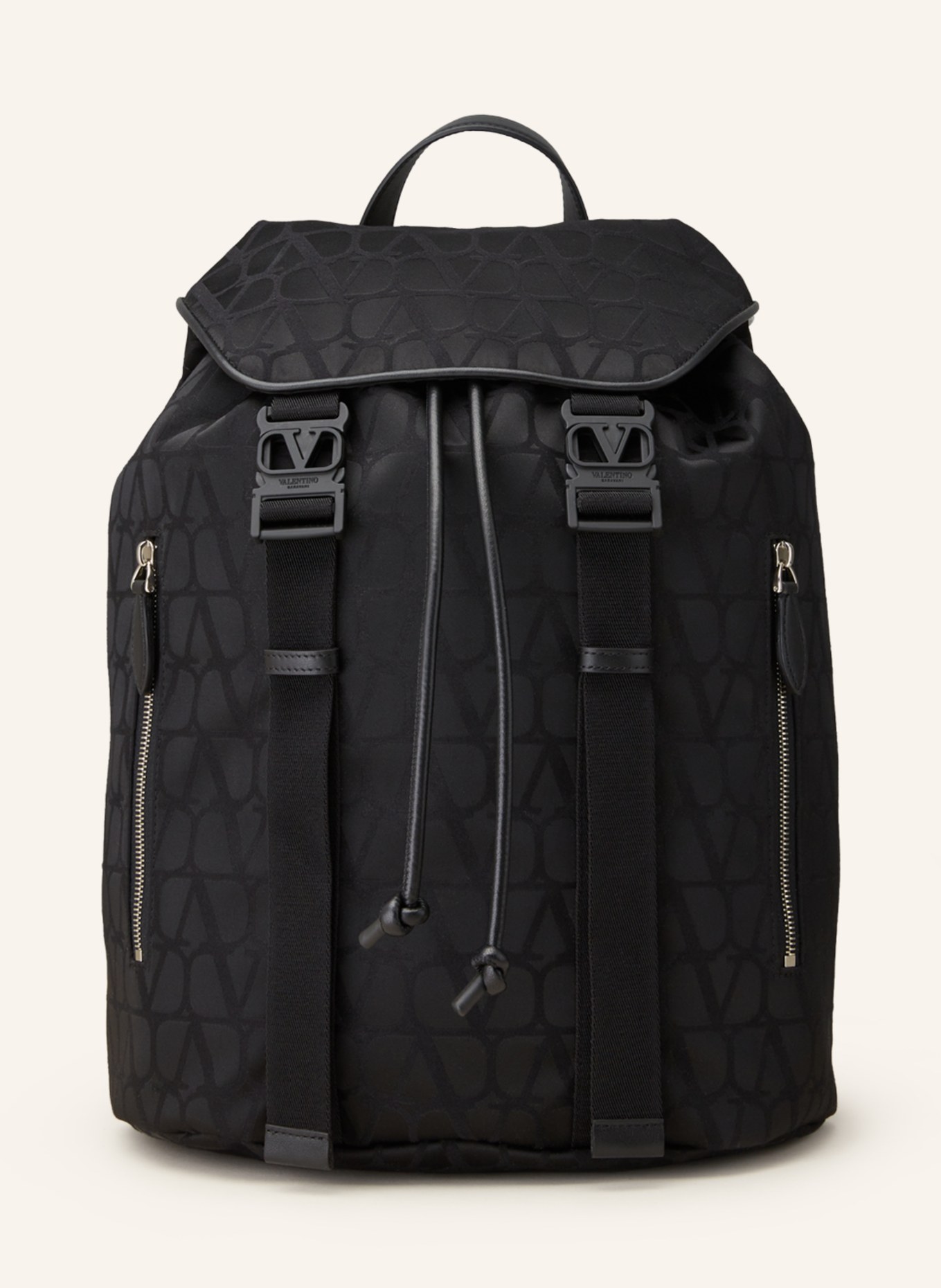 VALENTINO GARAVANI Backpack TOILE ICONOGRAPH, Color: BLACK (Image 1)