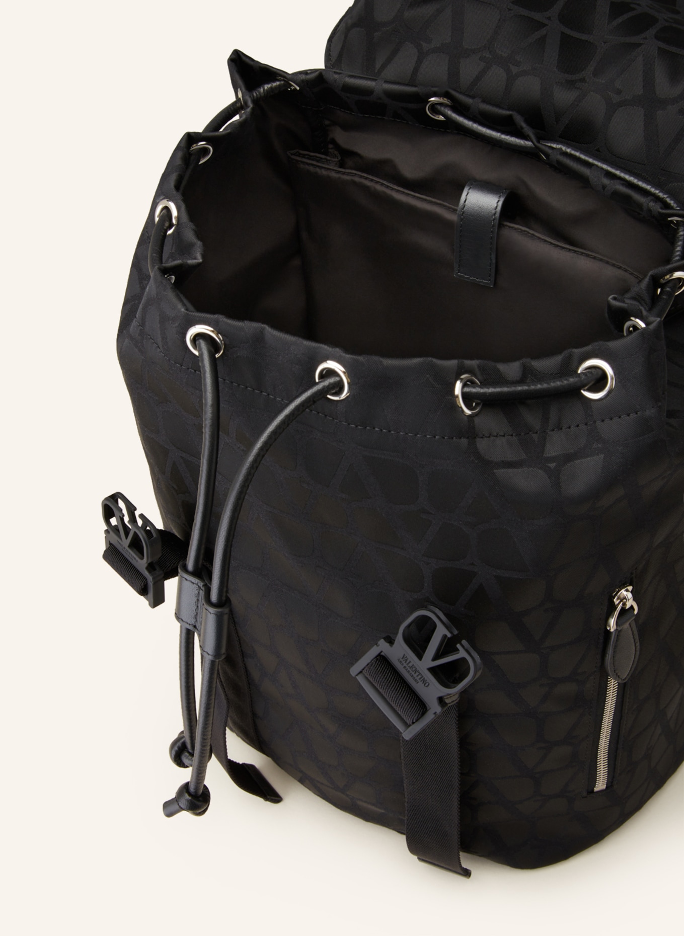 VALENTINO GARAVANI Backpack TOILE ICONOGRAPH, Color: BLACK (Image 3)