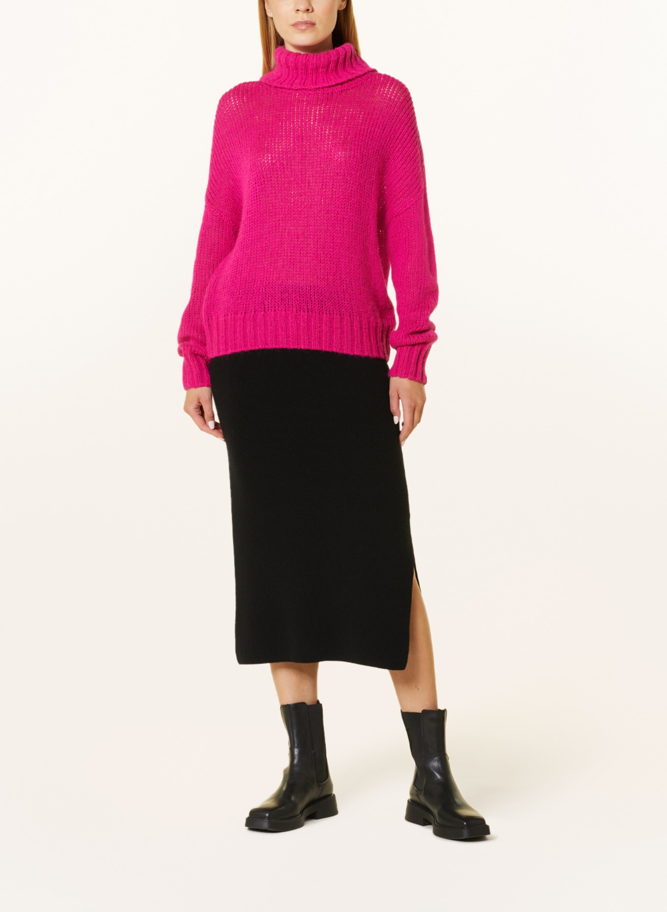 darling harbour Knit skirt, Color: BLACK (Image 2)