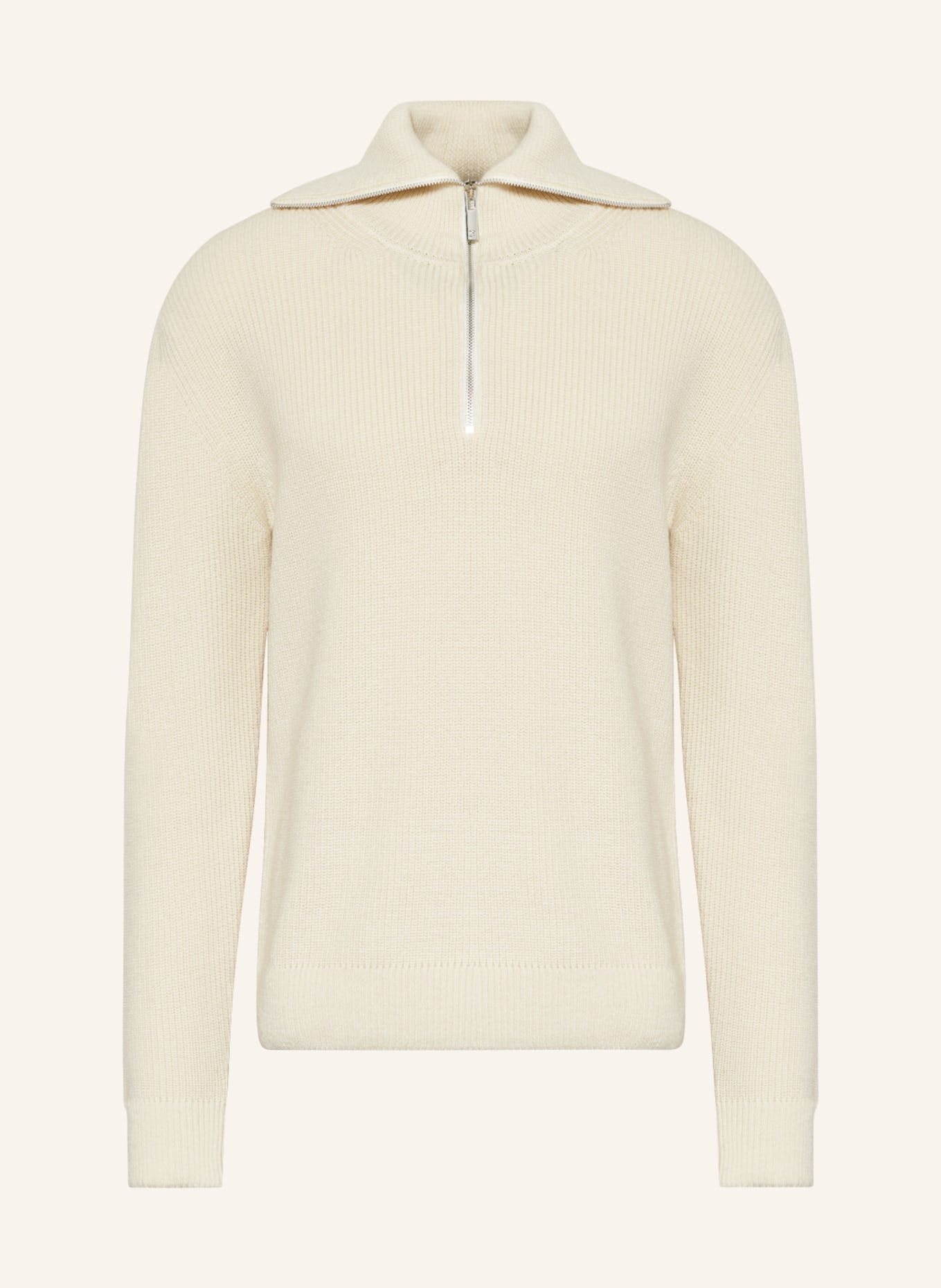 RÓHE Half-zip sweater, Color: CREAM (Image 1)